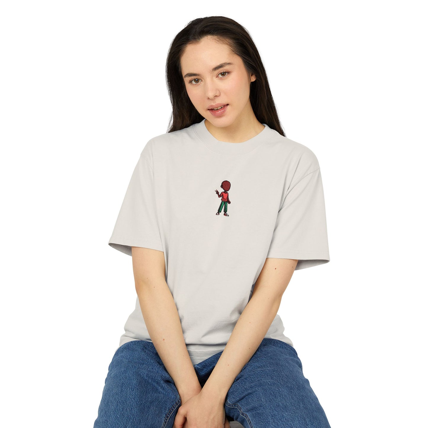 Graphic Tee — Small Red Skateboarder Chest Design