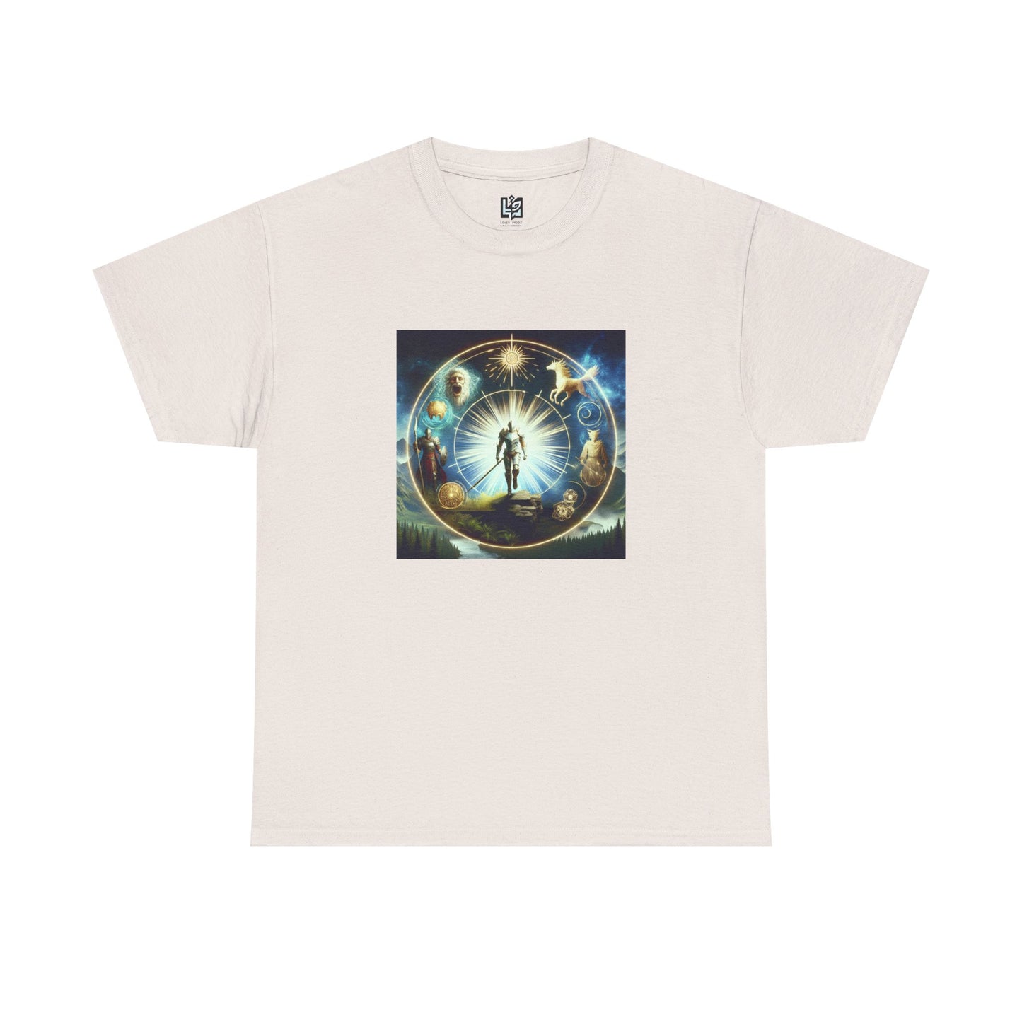 Cosmic Connection Unisex Heavy Cotton Tee - Celestial Design for Star Lovers