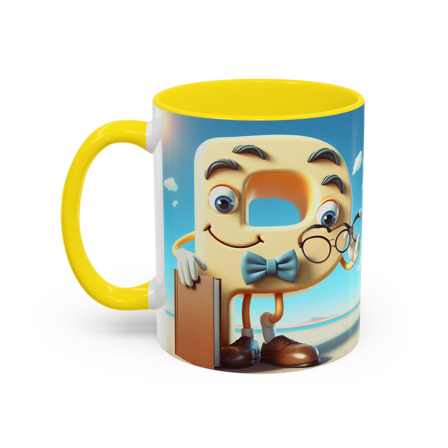 Cheerful Cartoon Character Accent Coffee Mug - Perfect for Gift Giving