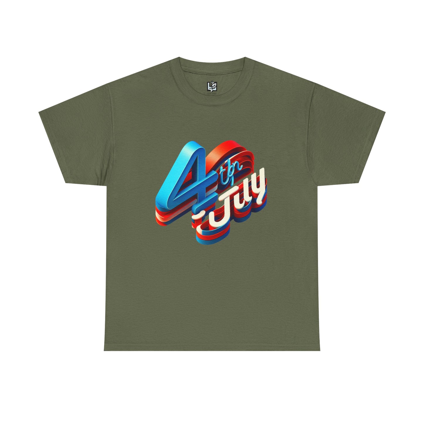 4th of July Unisex Heavy Cotton Tee, Patriotic Shirt, Independence Day Apparel, Summer Event T-Shirt, Casual Graphic Tee