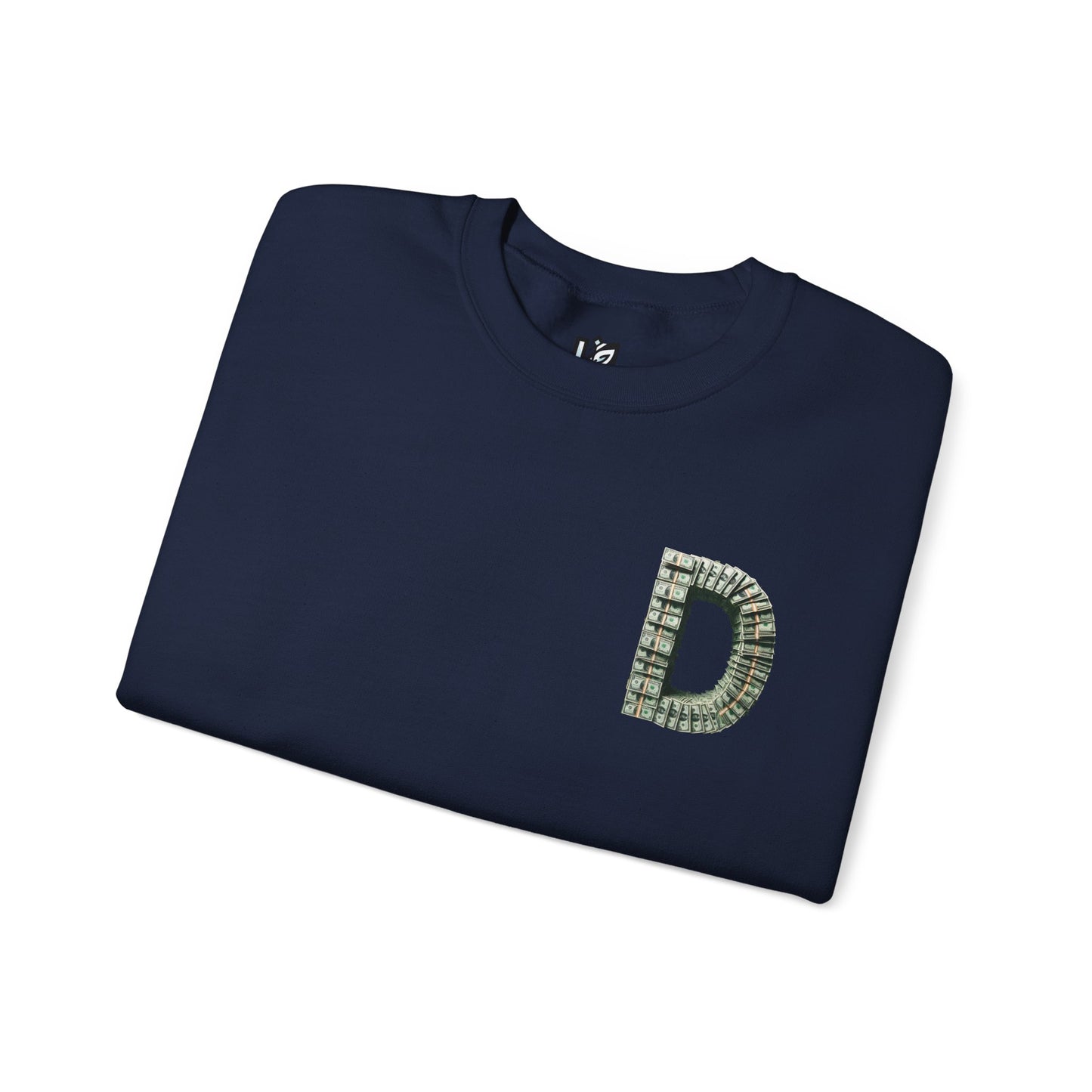 Unisex Crewneck Sweatshirt with 'D' and Dollar Sign Design | Stylish & Cozy Apparel for Casual Days