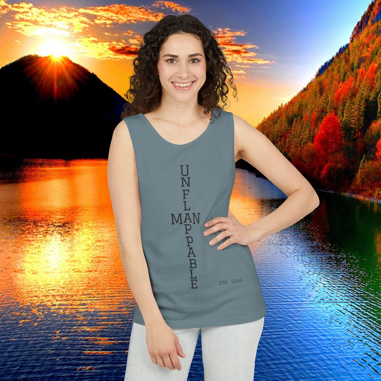 Unisex Inspirational Tank Top - Unflappable, Summer Apparel, Vacation Wear, Casual Gift, Fitness Gear