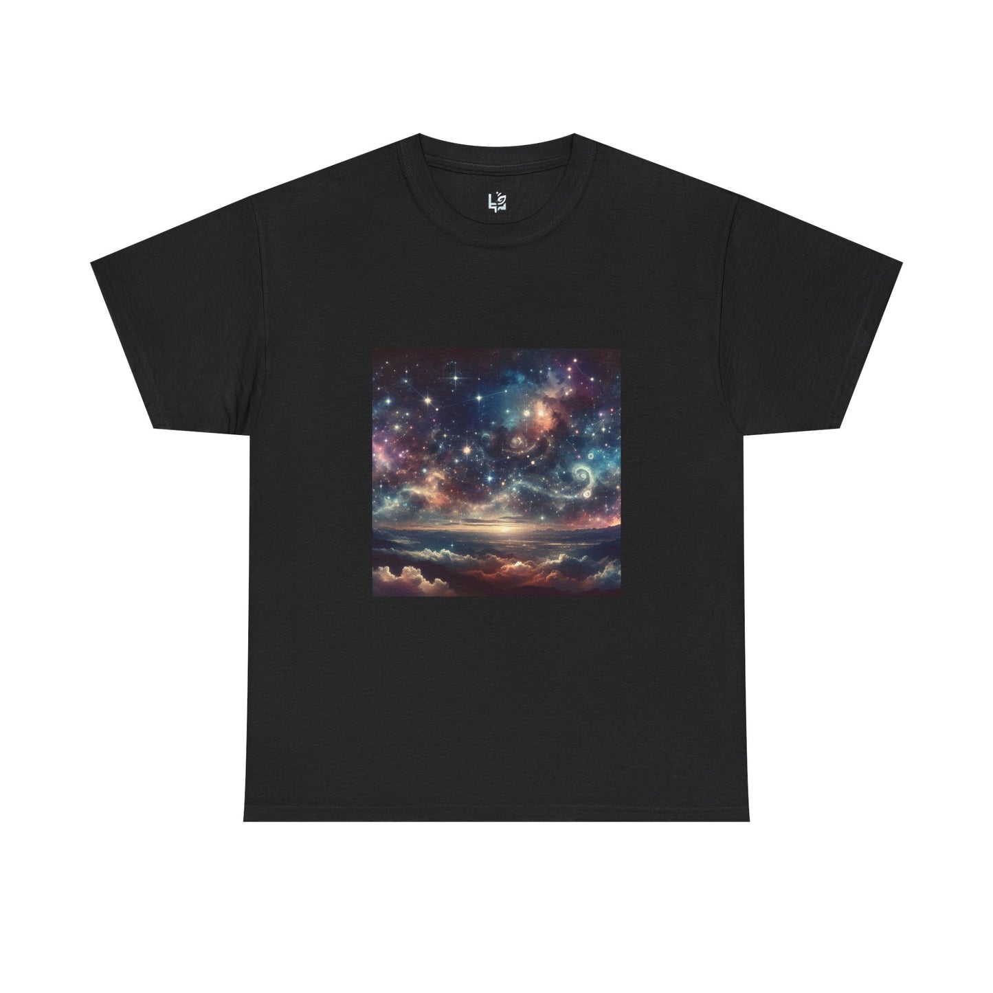 Cosmic Dreams Unisex Heavy Cotton Tee - Celestial Graphic Tee for Stargazers