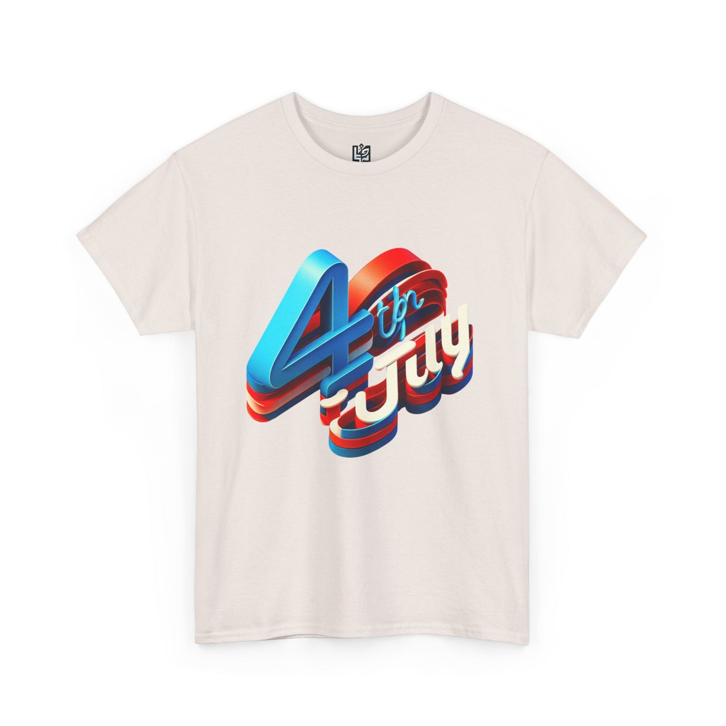 4th of July Unisex Heavy Cotton Tee, Patriotic Shirt, Independence Day Apparel, Summer Event T-Shirt, Casual Graphic Tee