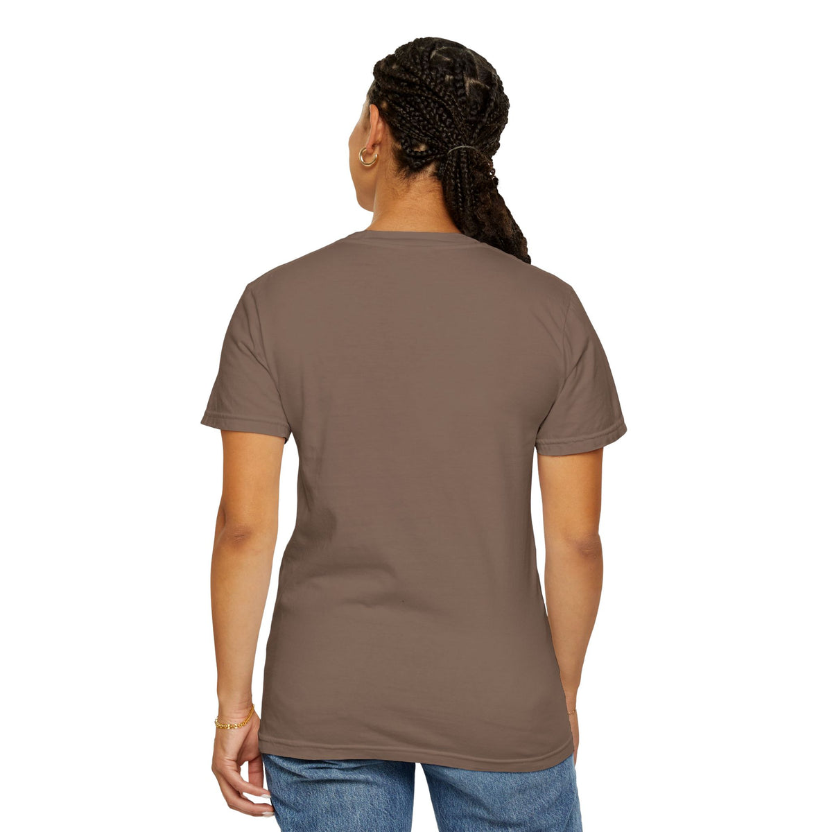 T-Shirt — Tiny Red-Haired Skateboarder Chest Graphic, Minimal Streetwear Tee