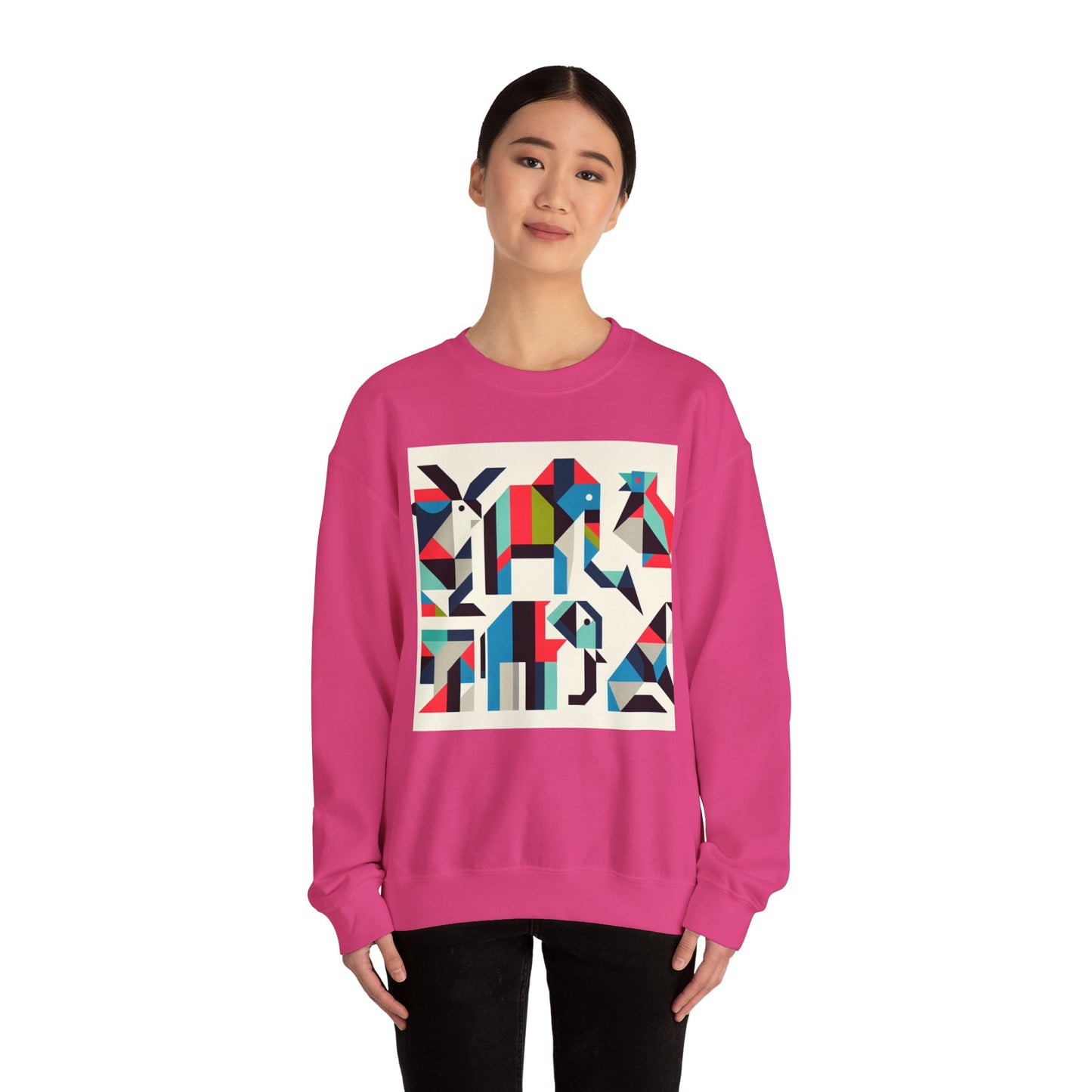 Colorful Geometric Art Unisex Sweatshirt - Cozy and Stylish