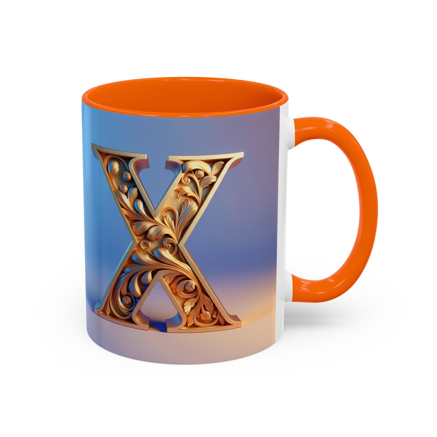 Elegant Monogram Accent Coffee Mug - Customizable X Design for Home & Gifts