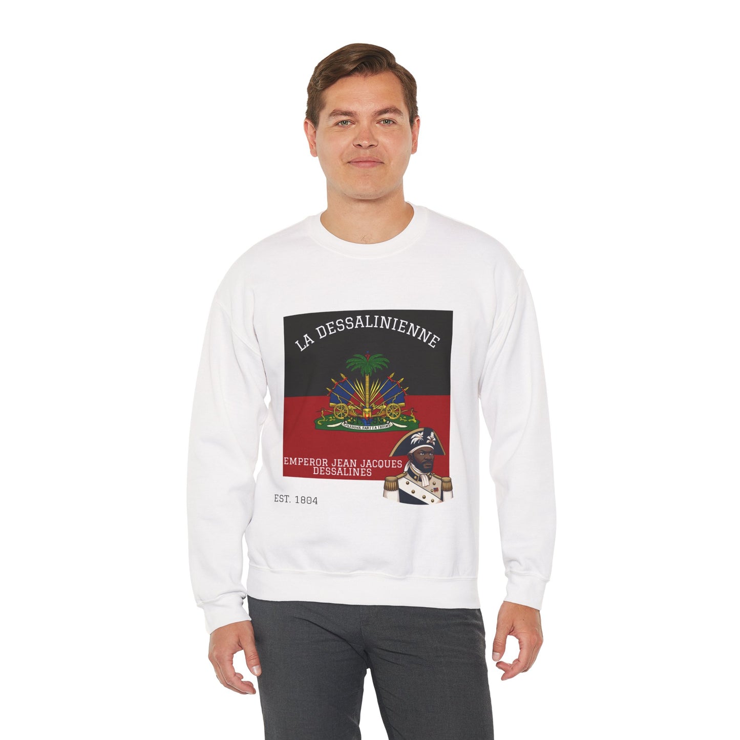 Haitian Heritage Crewneck Sweatshirt, Unisex Sweatshirt, Casual Streetwear, Gifts for Him, Gifts for Her, Cultural Pride Apparel