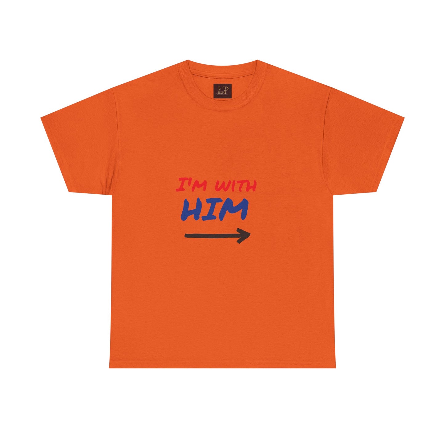 I'm With Him Unisex Heavy Cotton Tee - Casual Statement Tee for Any Occasion