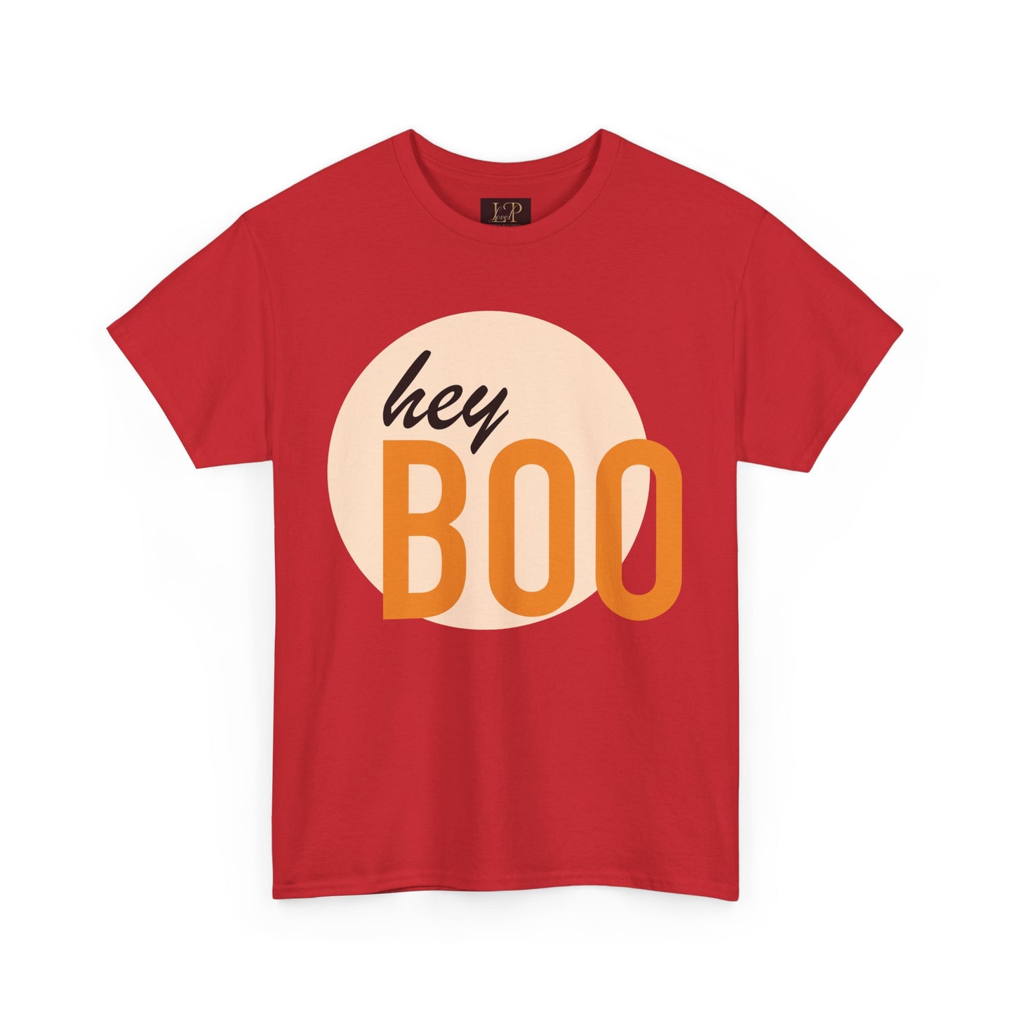 Hey Boo Unisex Heavy Cotton Tee - Cute & Comfy Fall T-Shirt