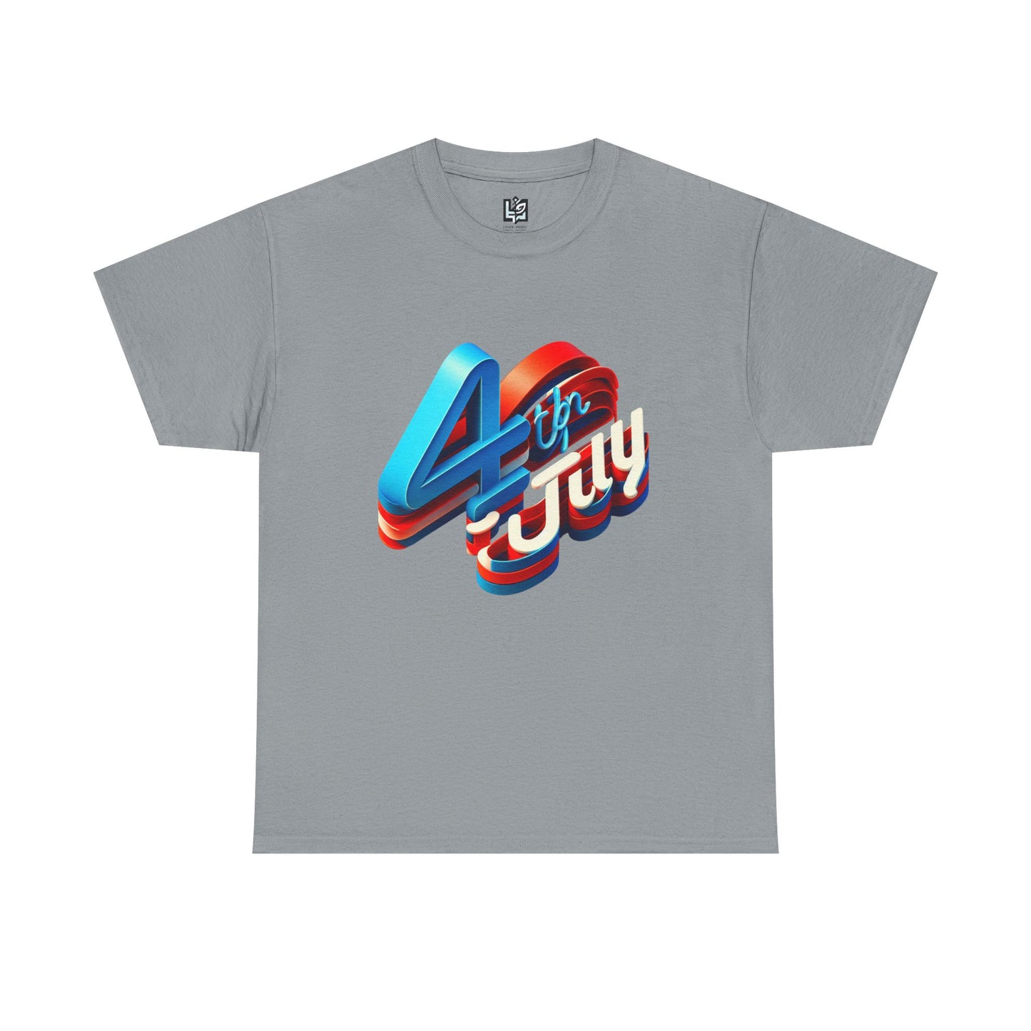 4th of July Unisex Heavy Cotton Tee, Patriotic Shirt, Independence Day Apparel, Summer Event T-Shirt, Casual Graphic Tee