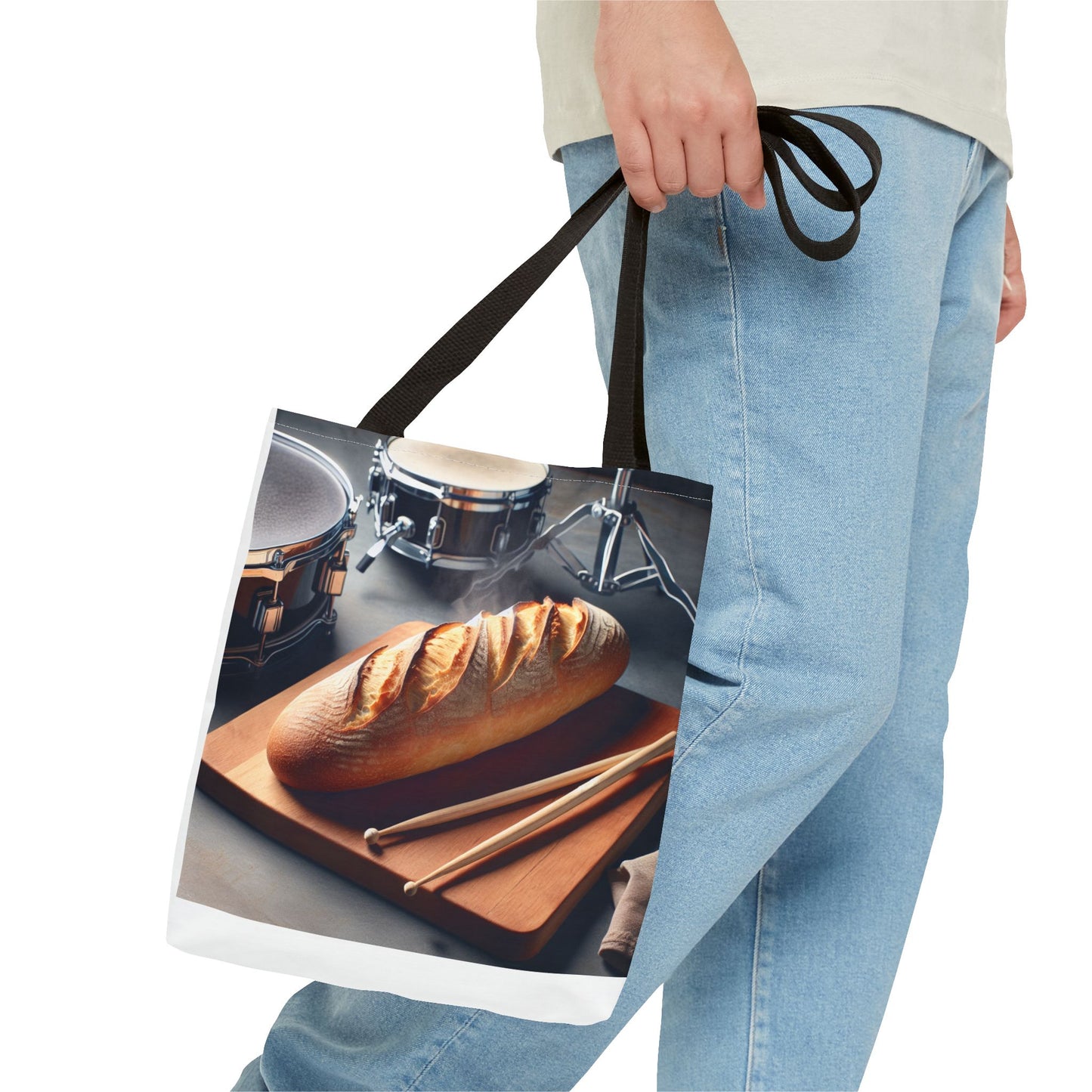 Bread & Drums Tote Bag – Perfect for Food Lovers & Musicians