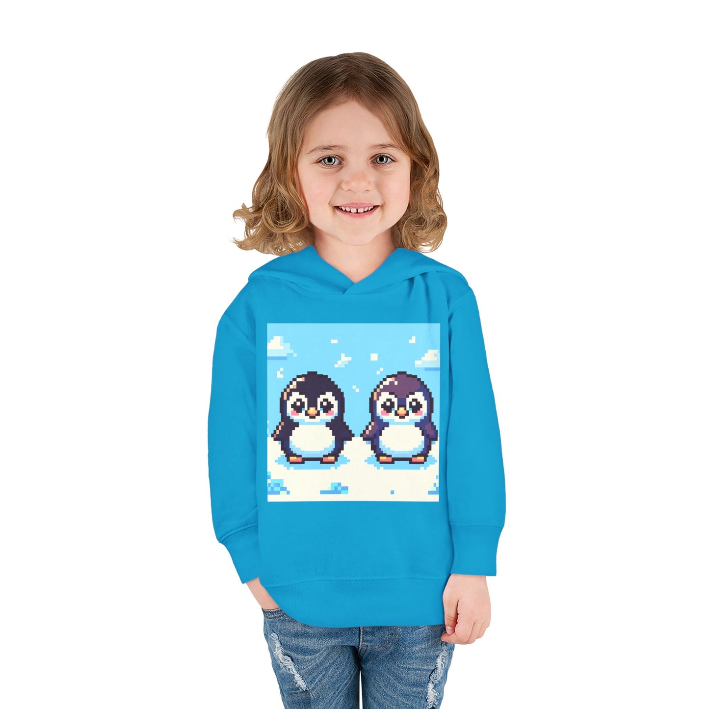 Cute Penguin Toddler Pullover Fleece Hoodie - Perfect for Winter Playtime