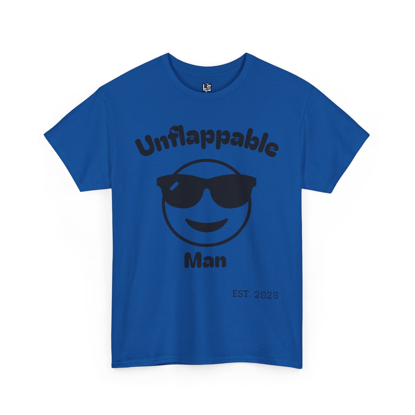 Unisex Heavy Cotton Tee - Unflappable Man Graphic Tee for Chill Vibes