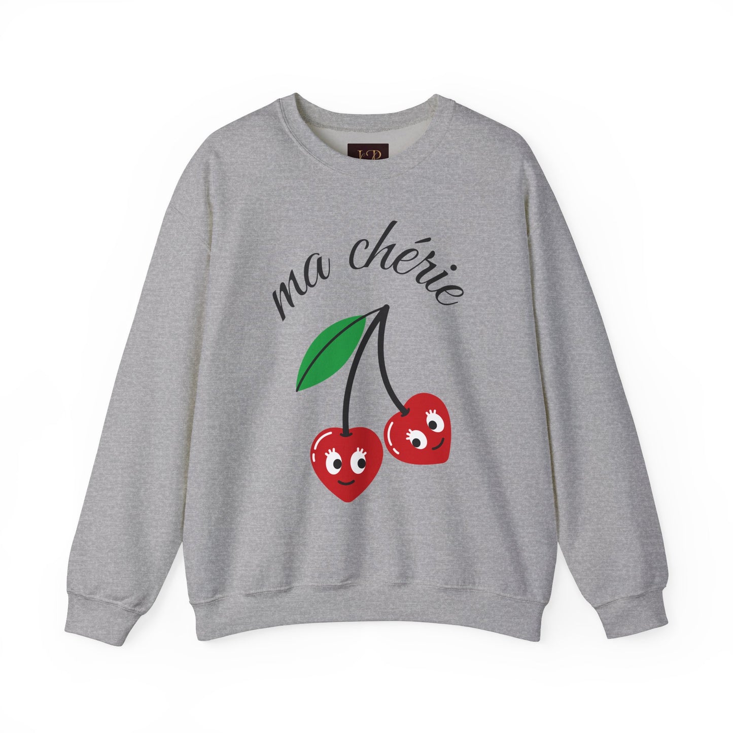 Cute Cherry Graphic Crewneck Sweatshirt - 'ma chérie'