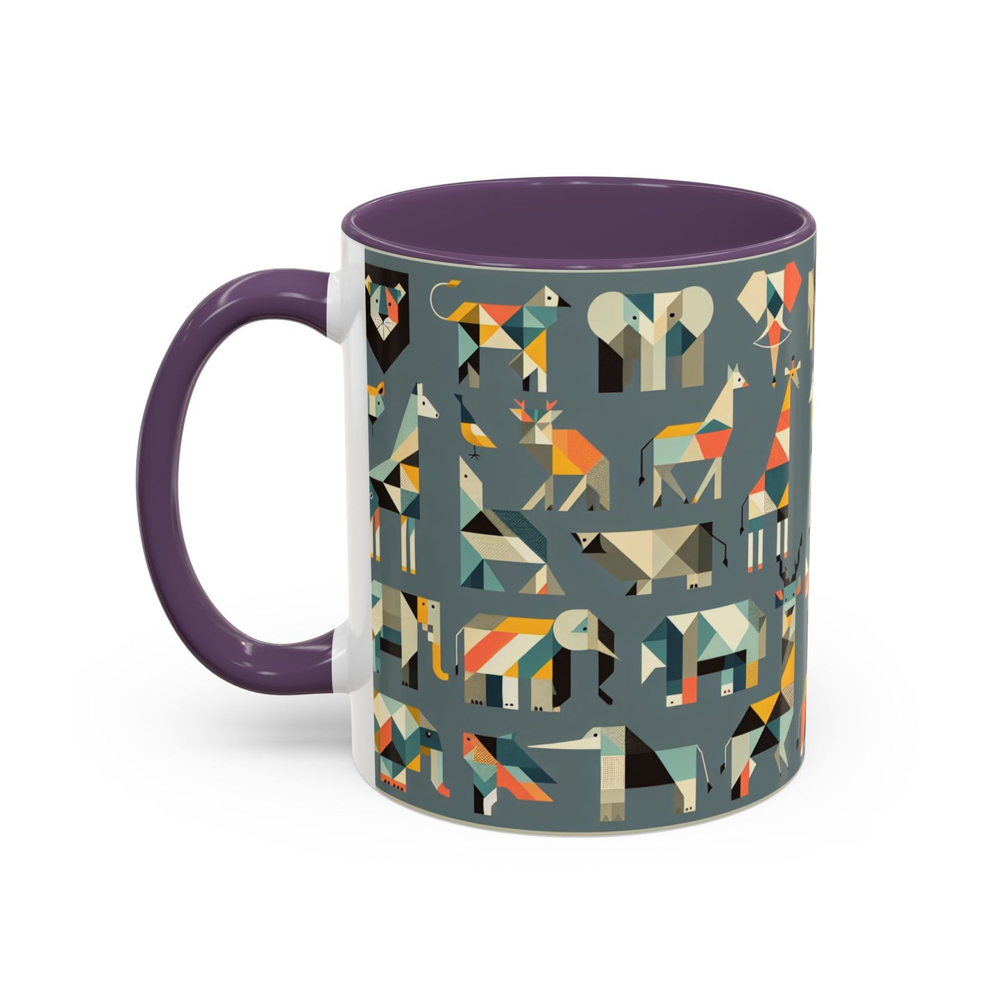 Colorful Animal Print Accent Coffee Mug - Unique 11/15oz Ceramic Cup for Nature Lovers