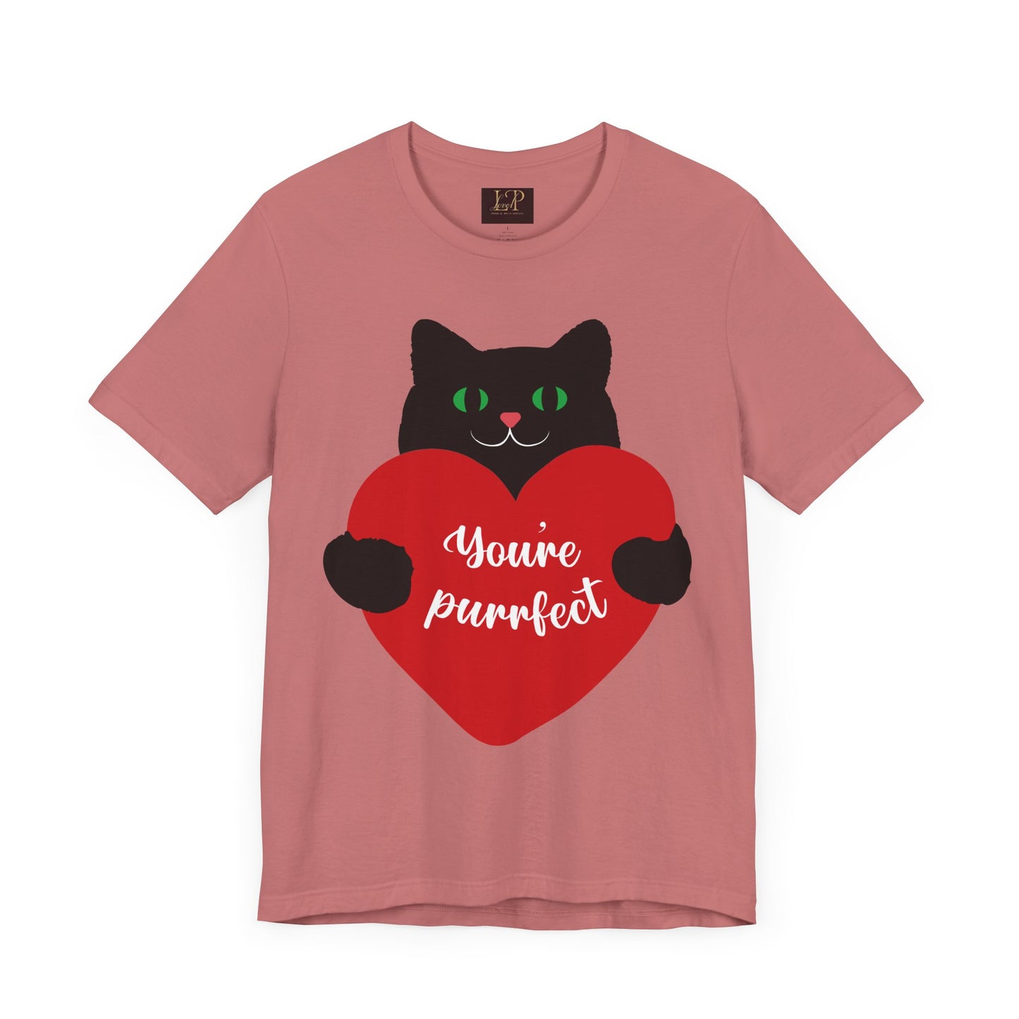 Purrfect Love Cat Tee - Cute Unisex Jersey Short Sleeve Shirt