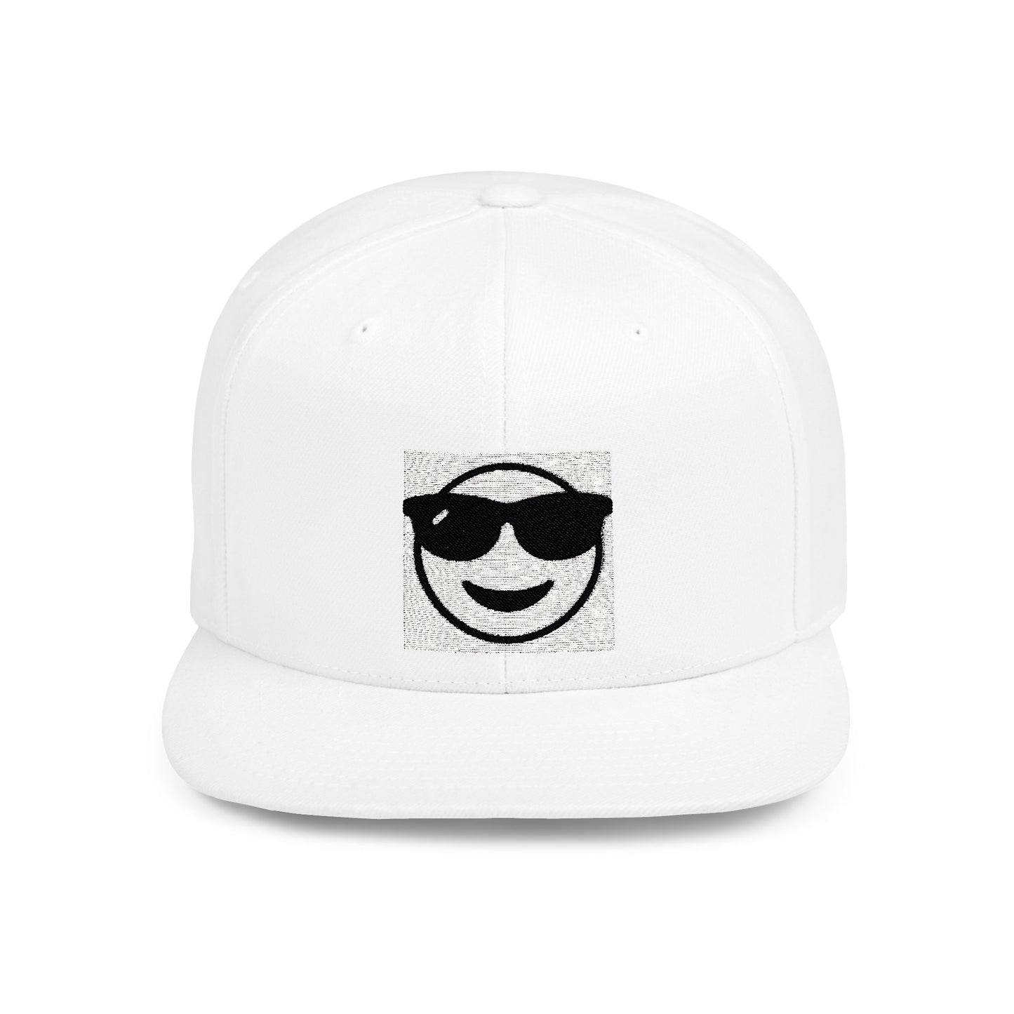 Cool Smiley Face Flat Bill Snapback Hat