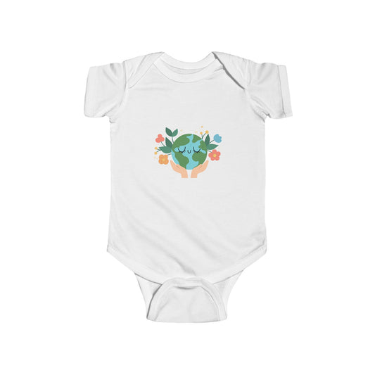 Eco-Friendly Baby Bodysuit | Cute Earth Design for Infants