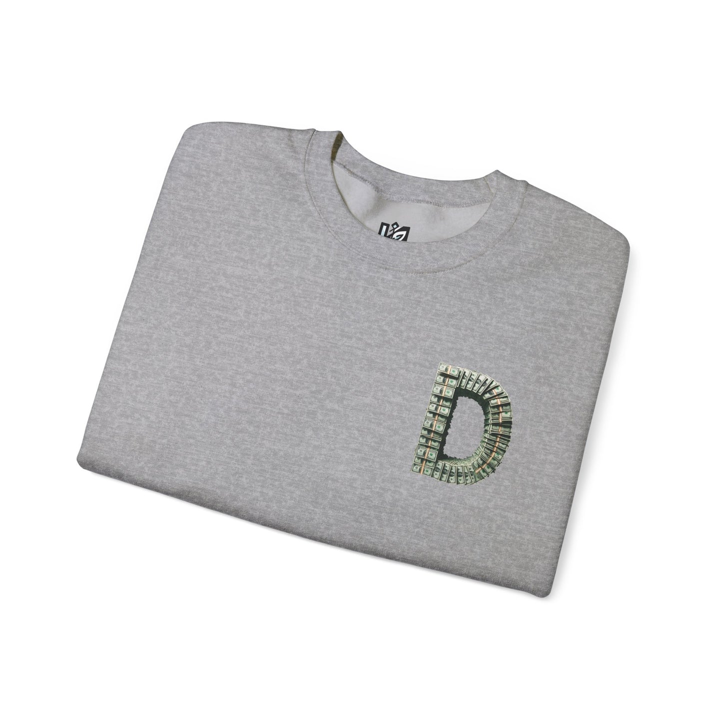 Unisex Crewneck Sweatshirt with 'D' and Dollar Sign Design | Stylish & Cozy Apparel for Casual Days