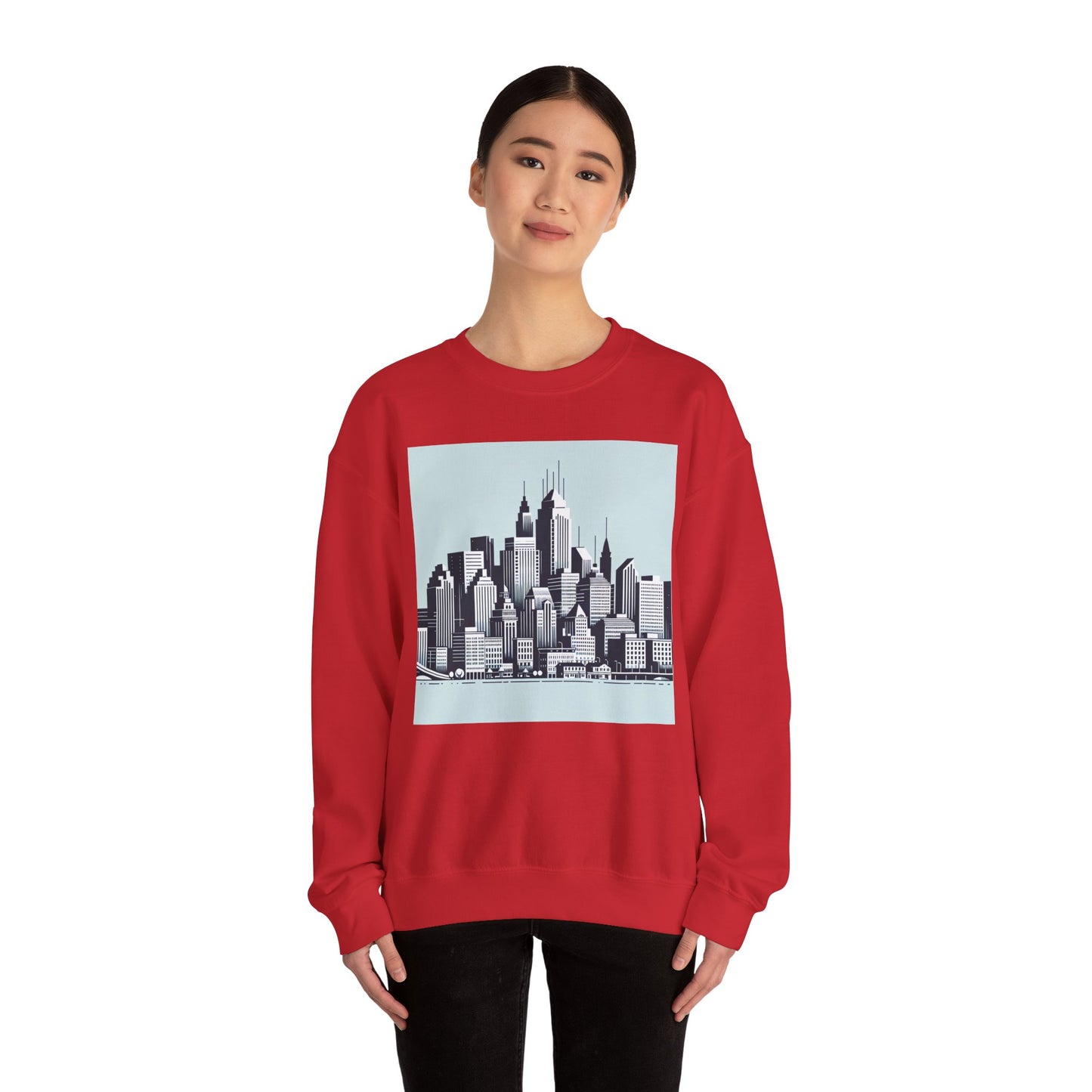 Cityscape Unisex Heavy Blend™ Crewneck Sweatshirt - Cozy Urban Vibes