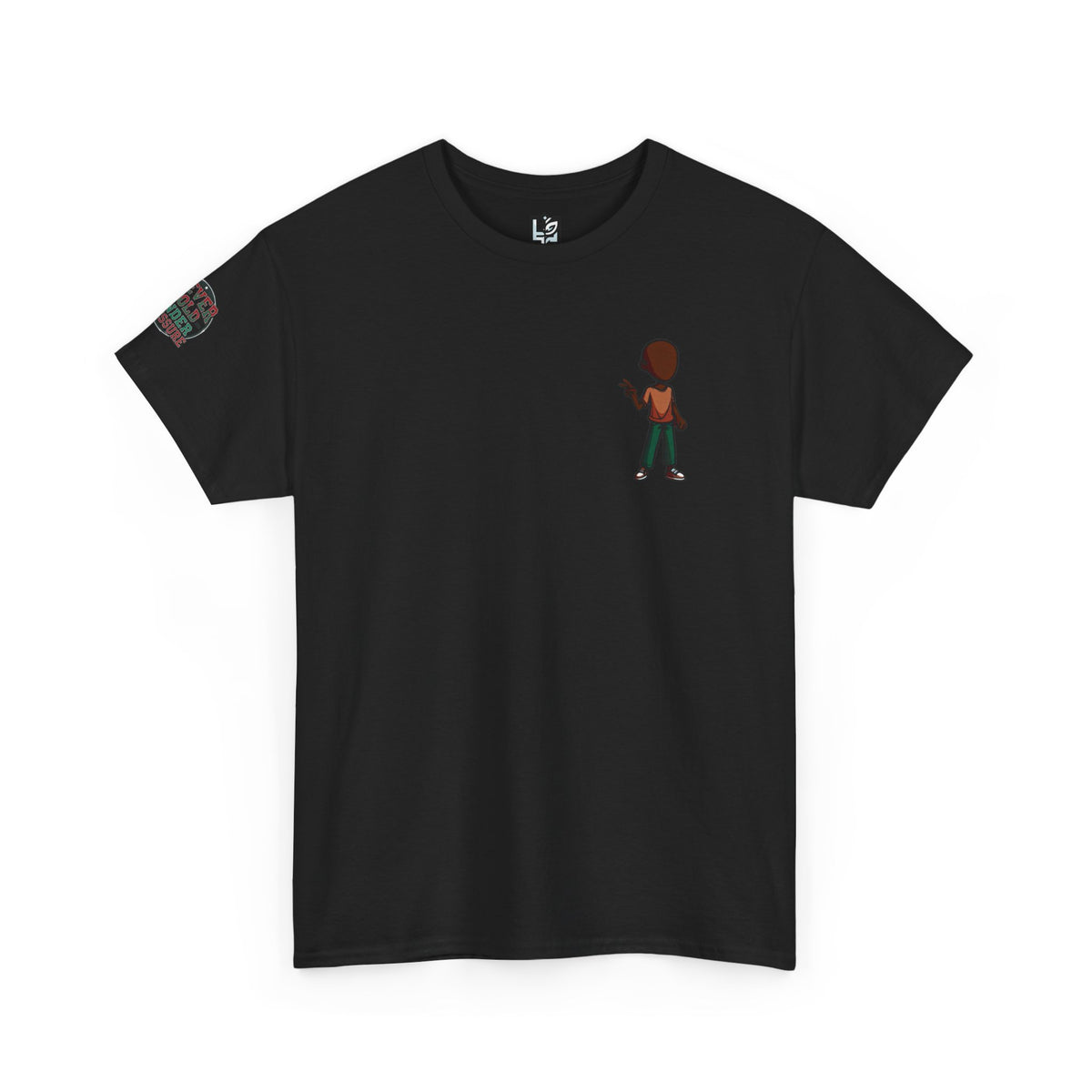 Mini Guitarist Tee — Cute Retro Kid Playing Guitar Graphic T-Shirt