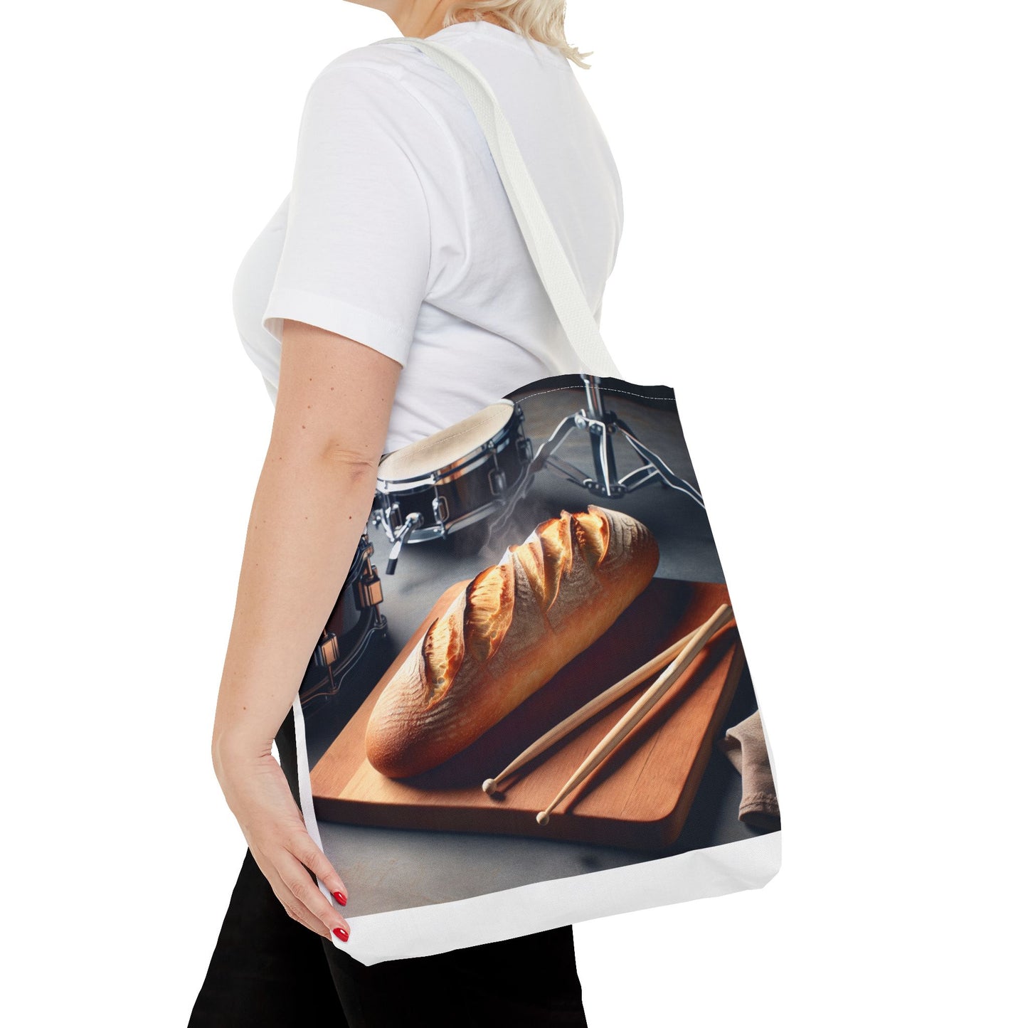 Bread & Drums Tote Bag – Perfect for Food Lovers & Musicians