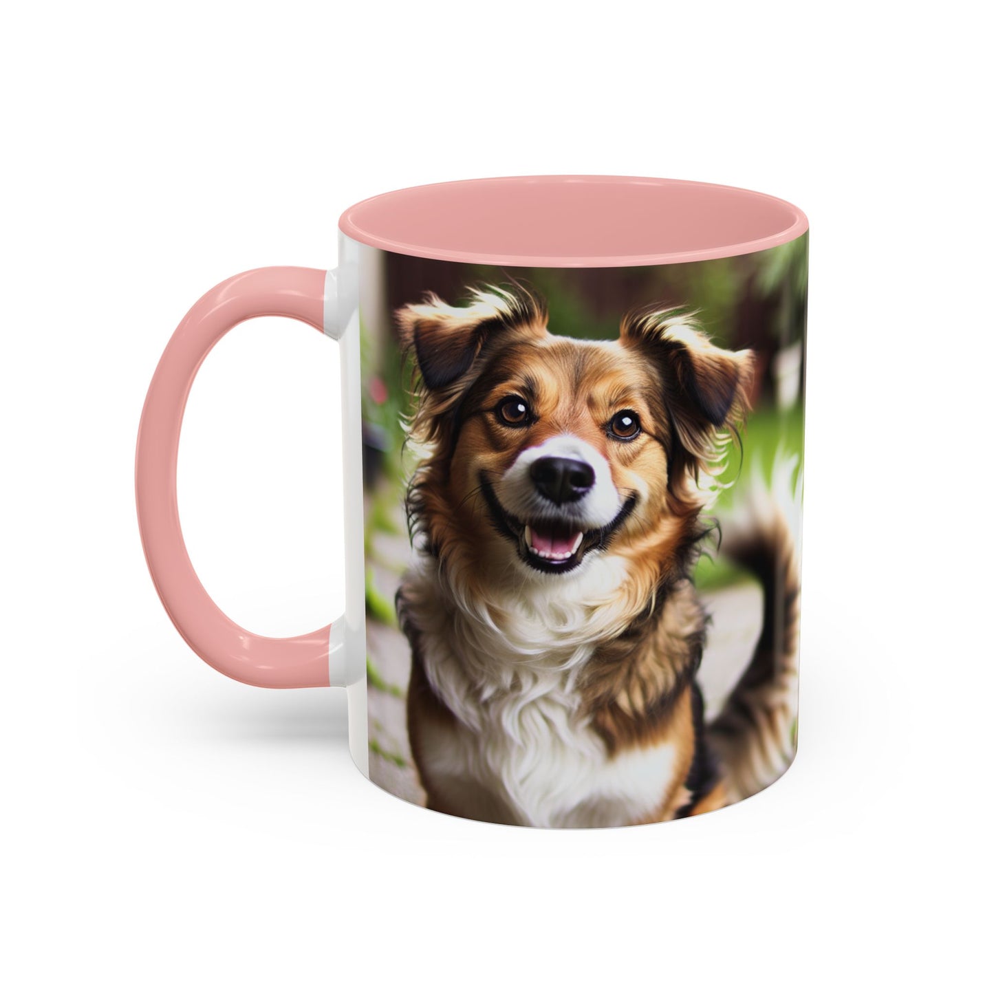 Happy Dog Graphic Accent Coffee Mug | Perfect for Pet Lovers