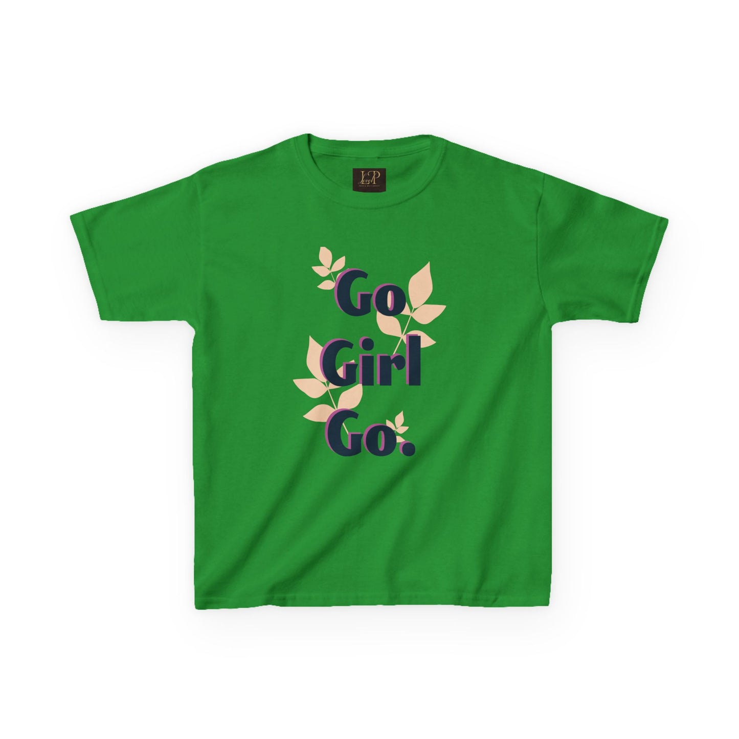 Go Girl Go Kids Heavy Cotton Tee - Motivational T-Shirt for Girls