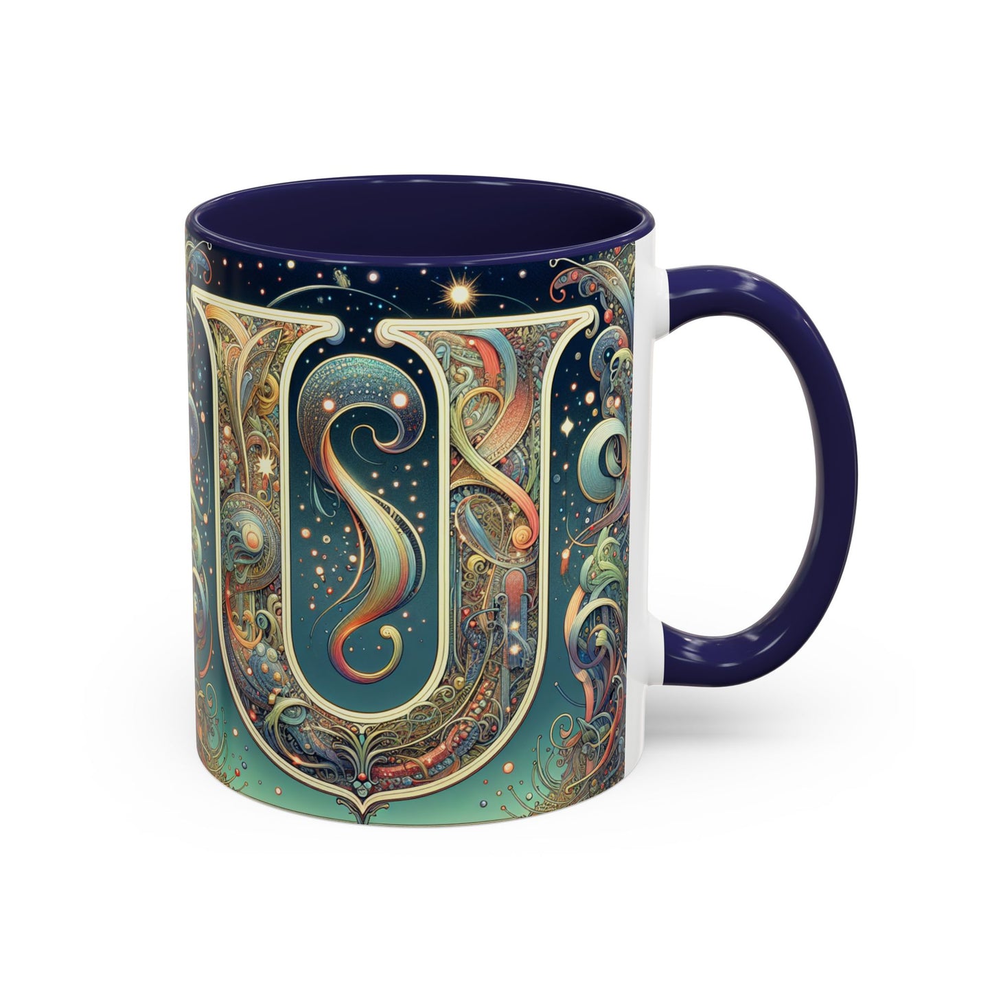 Cosmic Art Accent Coffee Mug - Unique Colorful Design for Coffee Lovers