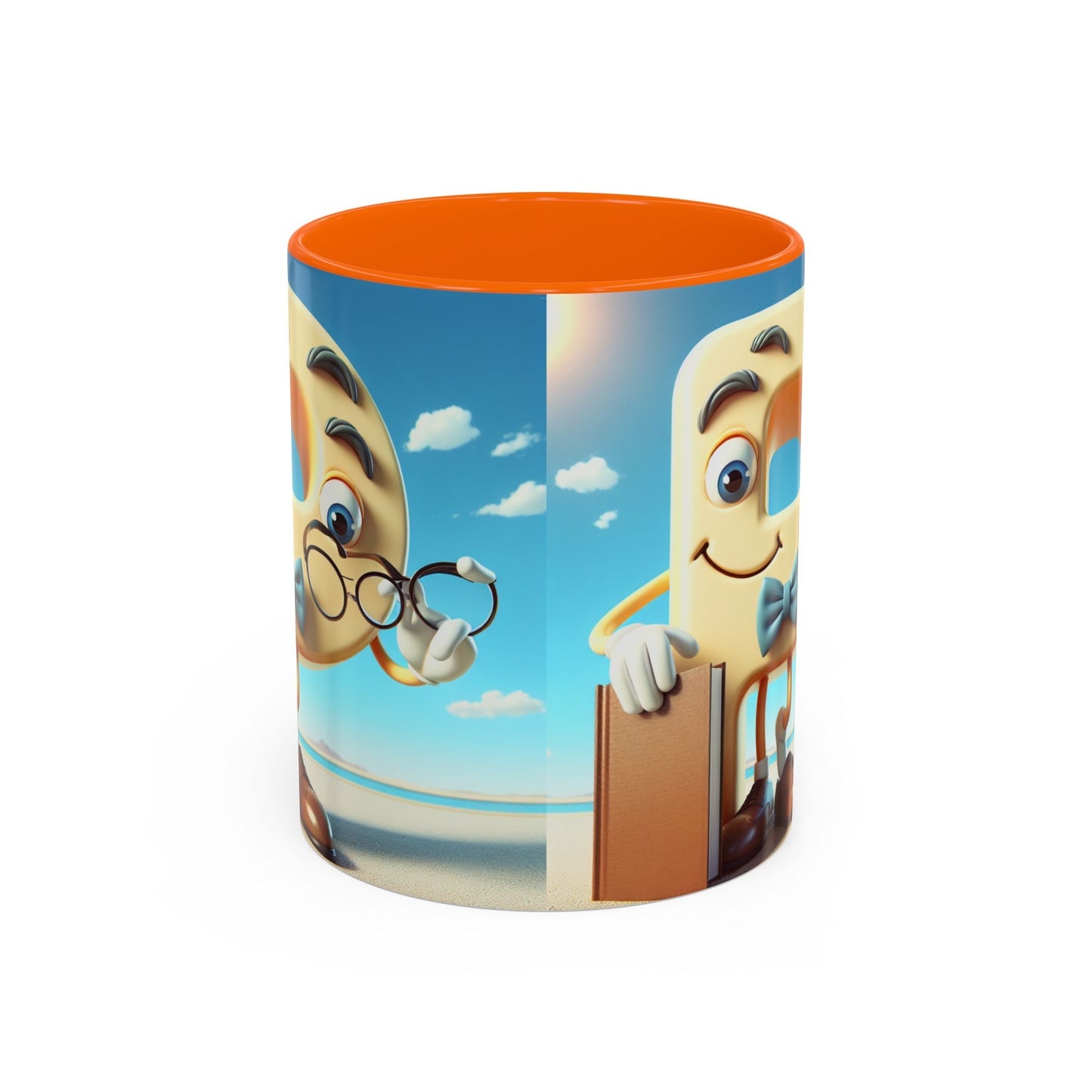 Cheerful Cartoon Character Accent Coffee Mug - Perfect for Gift Giving