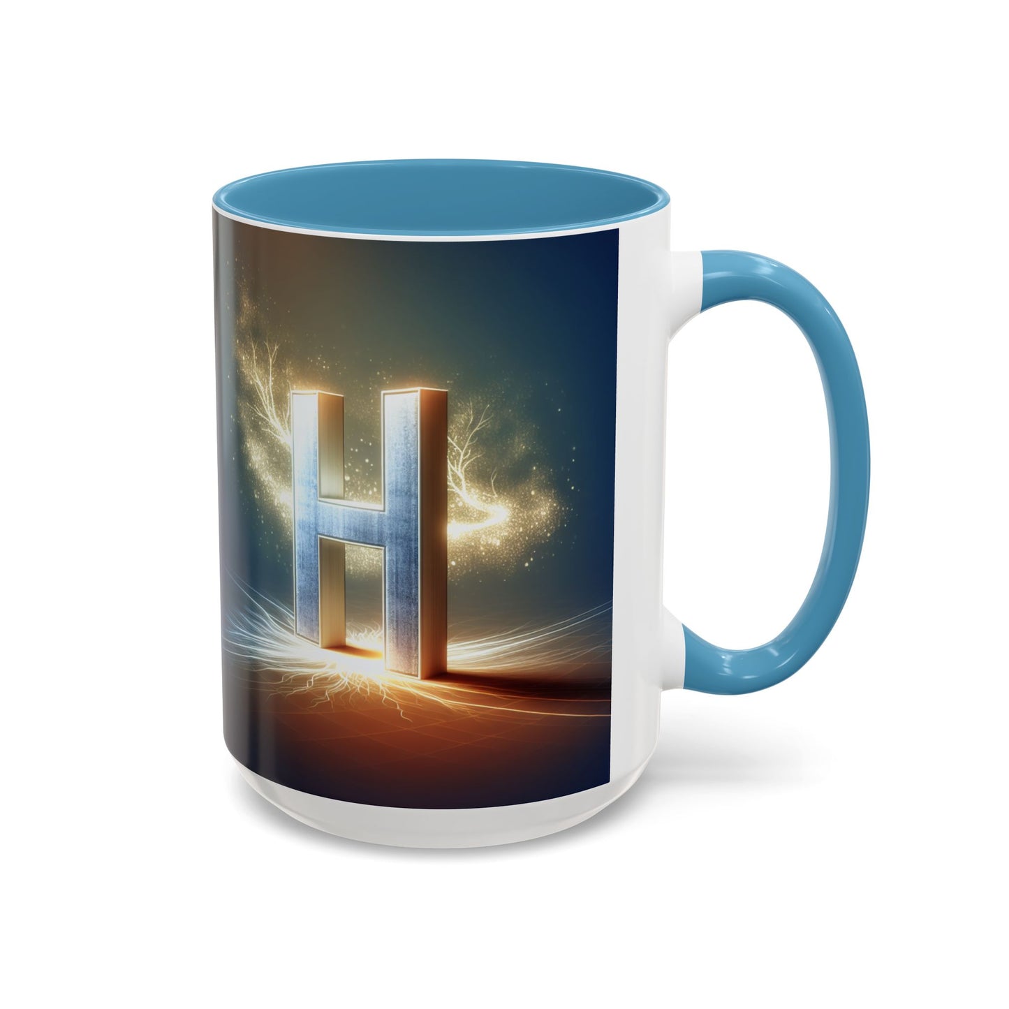 Stunning Accent Coffee Mug with Abstract Letter Design