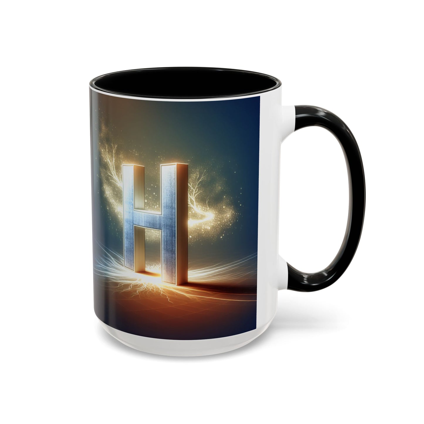 Stunning Accent Coffee Mug with Abstract Letter Design