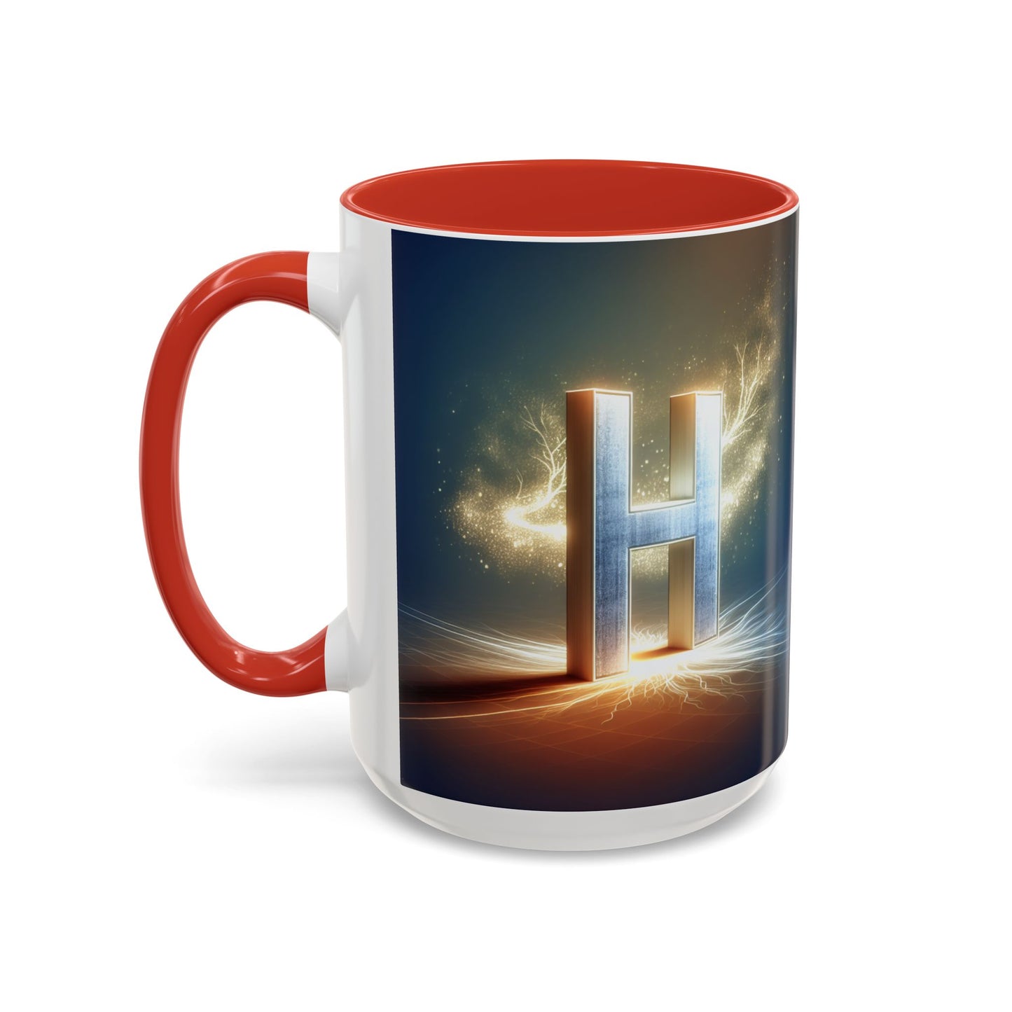 Stunning Accent Coffee Mug with Abstract Letter Design