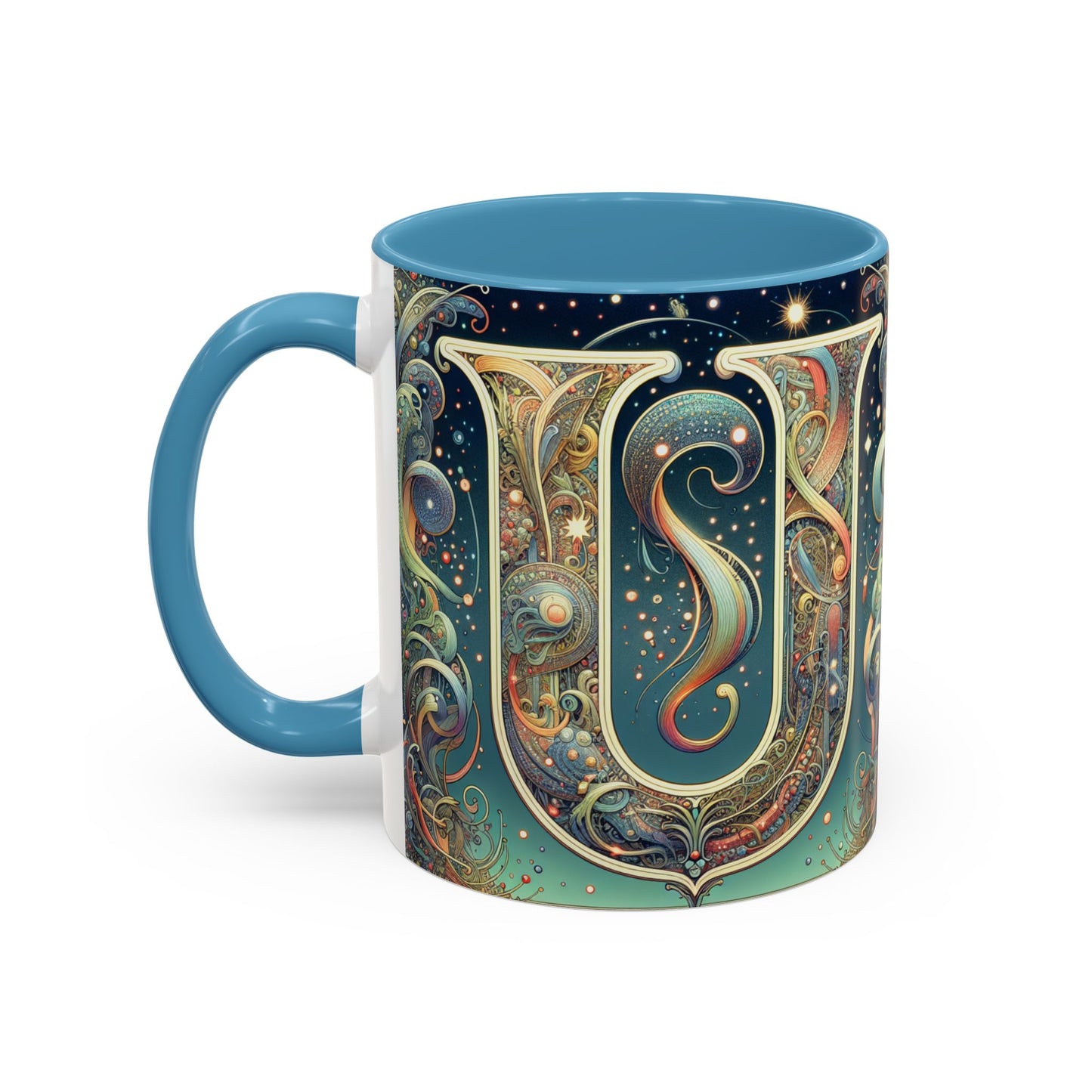 Cosmic Art Accent Coffee Mug - Unique Colorful Design for Coffee Lovers