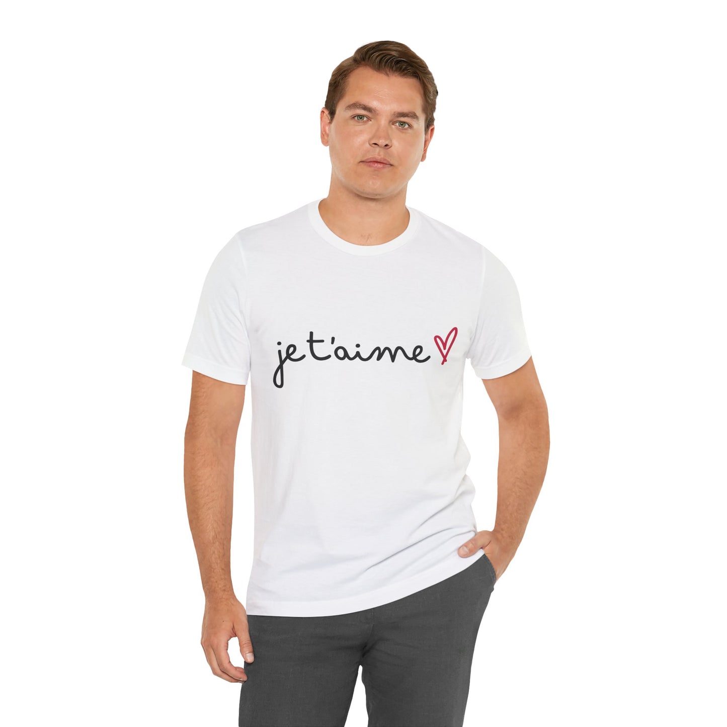 Love Statement Unisex Short Sleeve Tee - 'je t'aime'