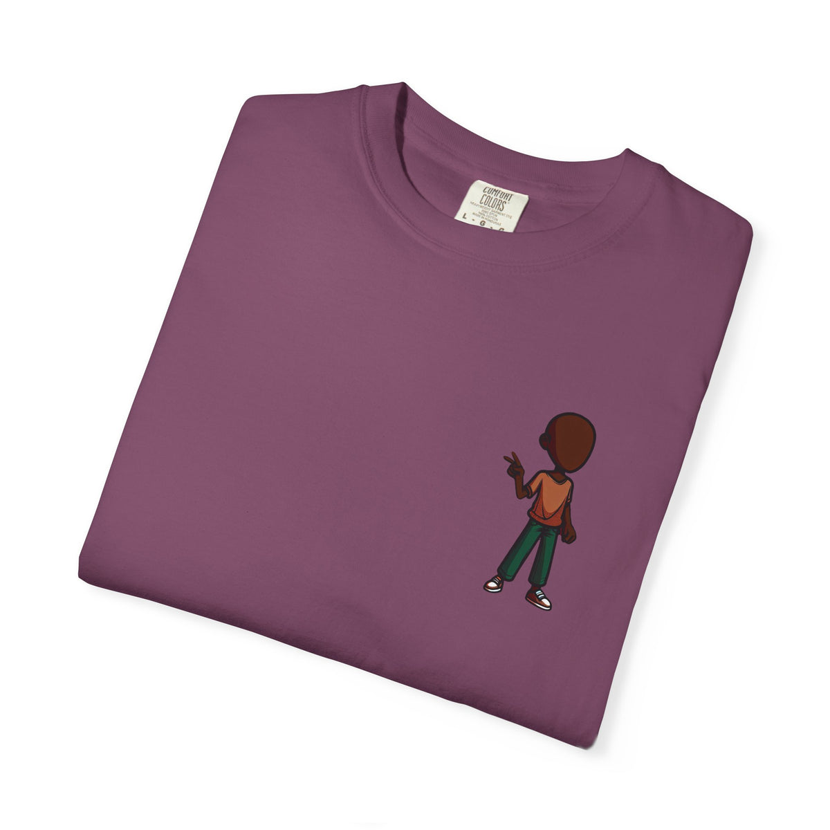 Minimalist Little Boy Graphic T-Shirt — Small Chest Illustration, Casual Kids/Youth Tee