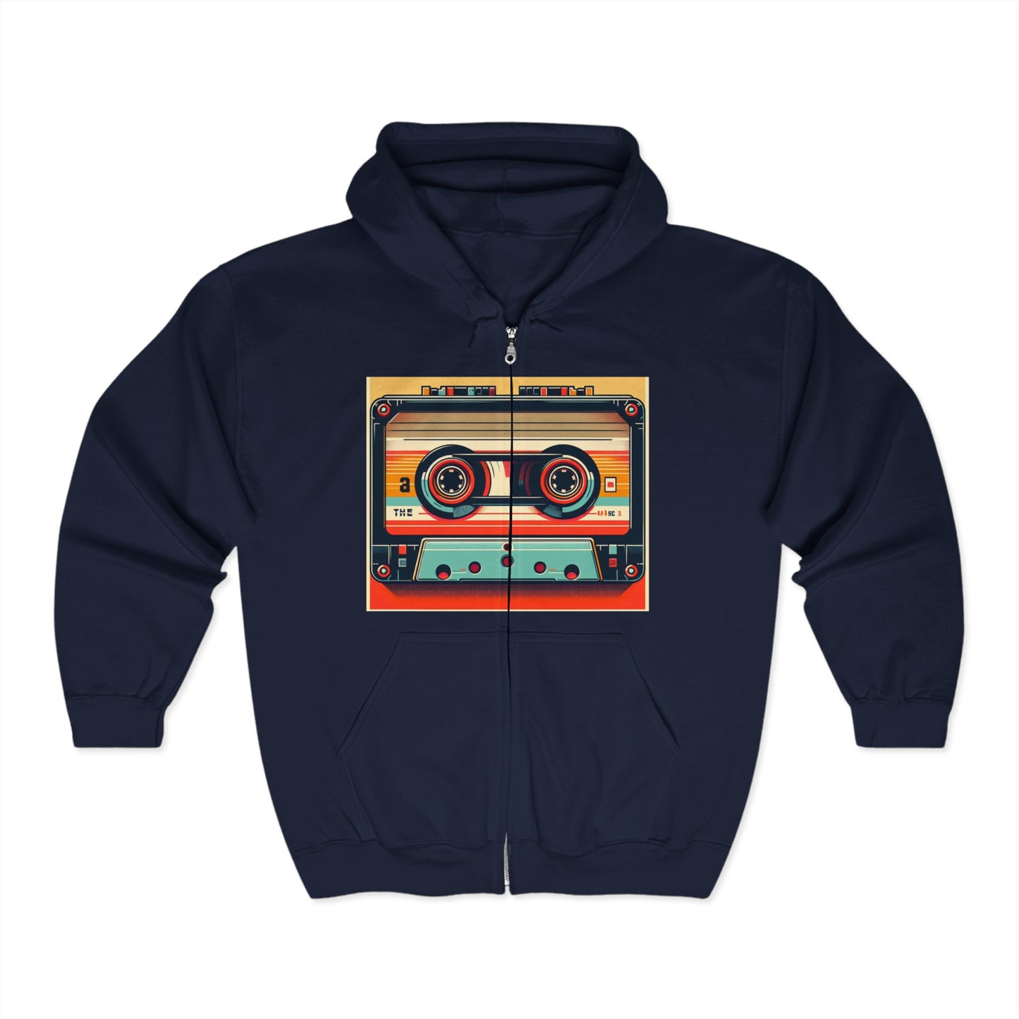 Vintage Cassette Tape Unisex Full Zip Hoodie