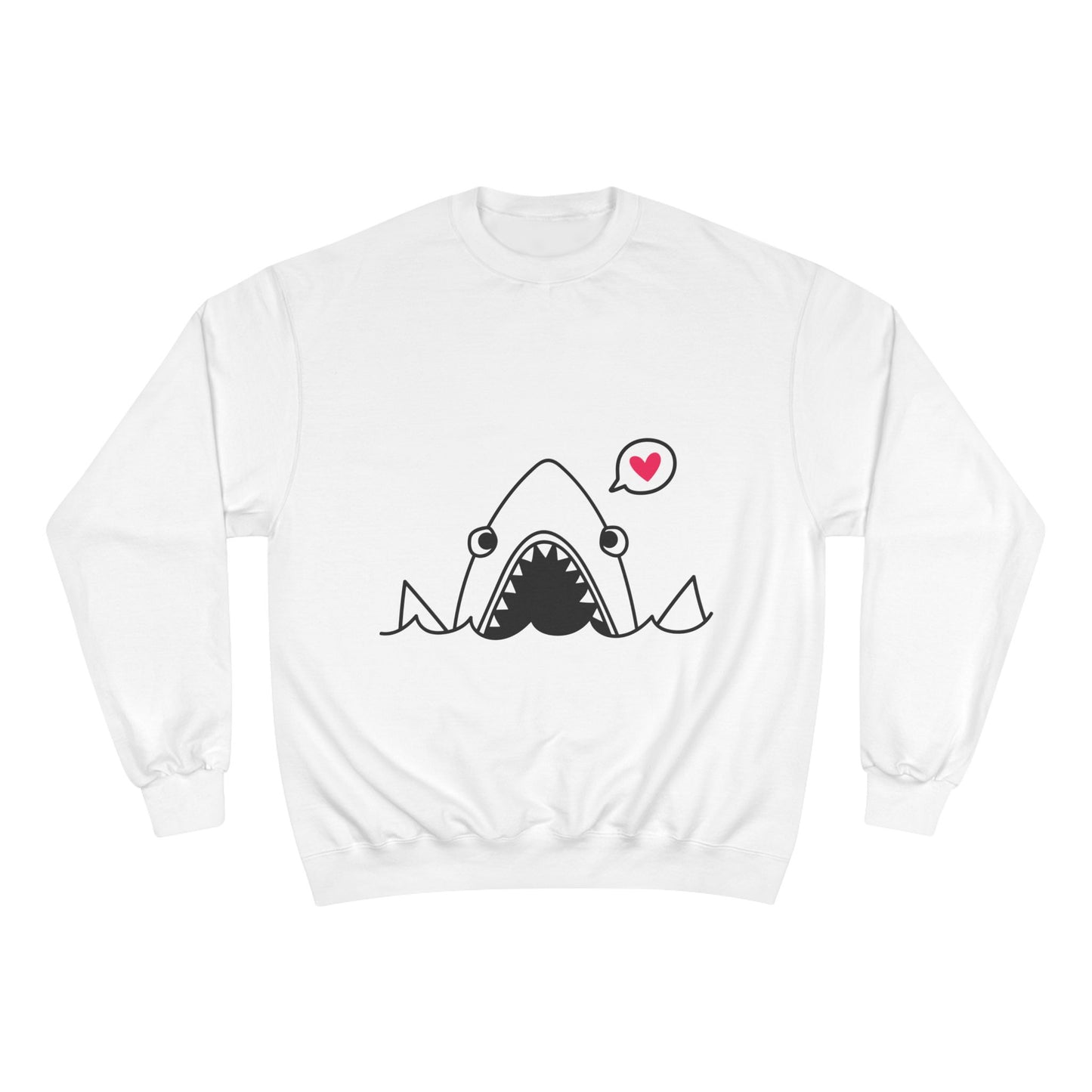 Adorable Shark Love Champion Sweatshirt for Ocean Lovers