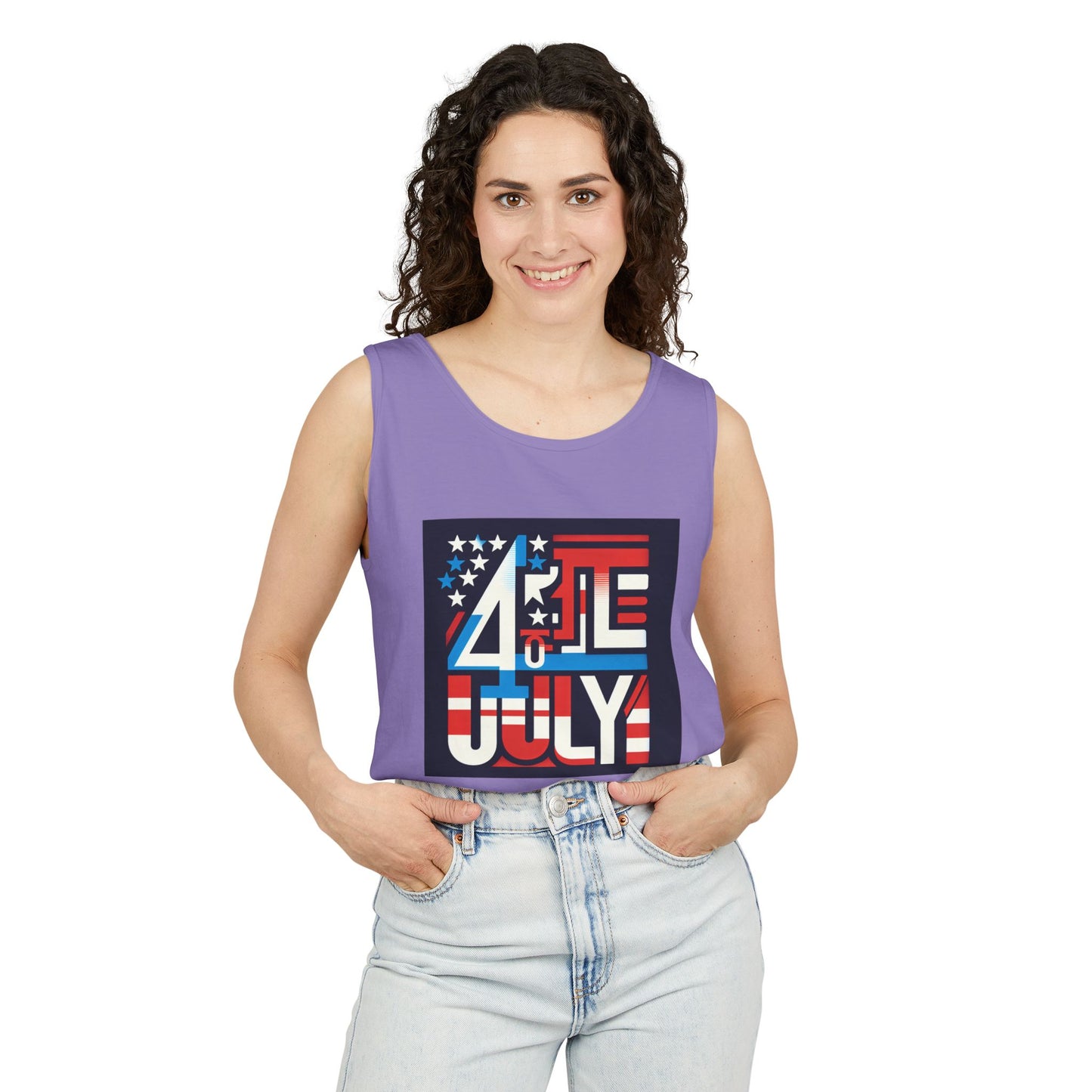 Patriotic Fourth of July Tank Top, American Flag Tee, Summer Celebration Apparel, Unisex Graphic Shirt, USA Independence Day Outfit