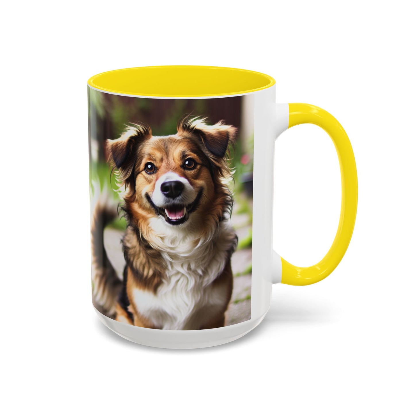 Happy Dog Graphic Accent Coffee Mug | Perfect for Pet Lovers