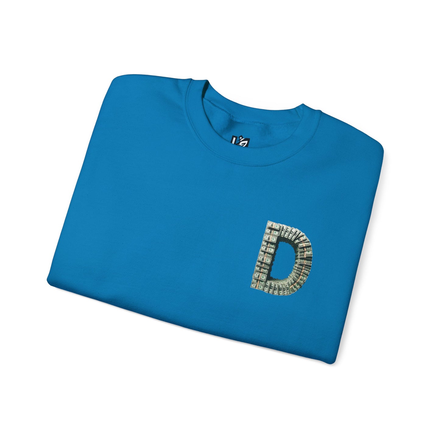 Unisex Crewneck Sweatshirt with 'D' and Dollar Sign Design | Stylish & Cozy Apparel for Casual Days