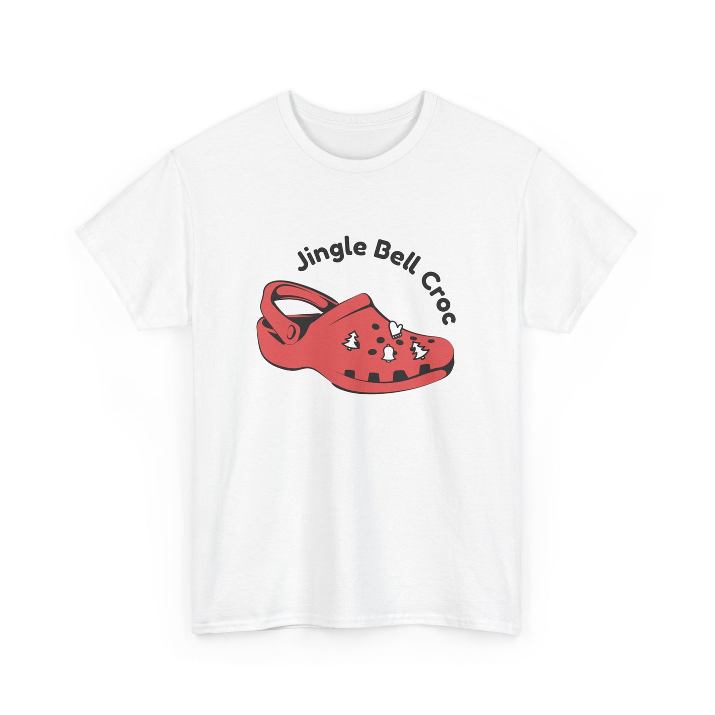 Jingle Bell Croc Unisex Heavy Cotton Tee - Fun Holiday Graphic T-Shirt