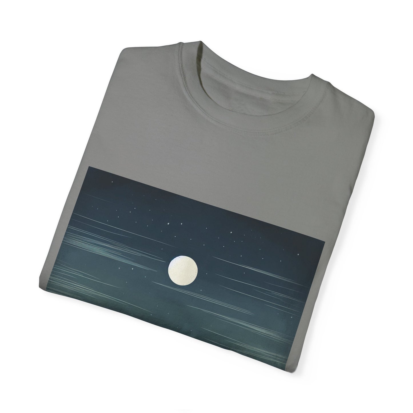 Moonlit Mountains Unisex Garment-Dyed T-shirt | Nature-Inspired Style for Adventurers