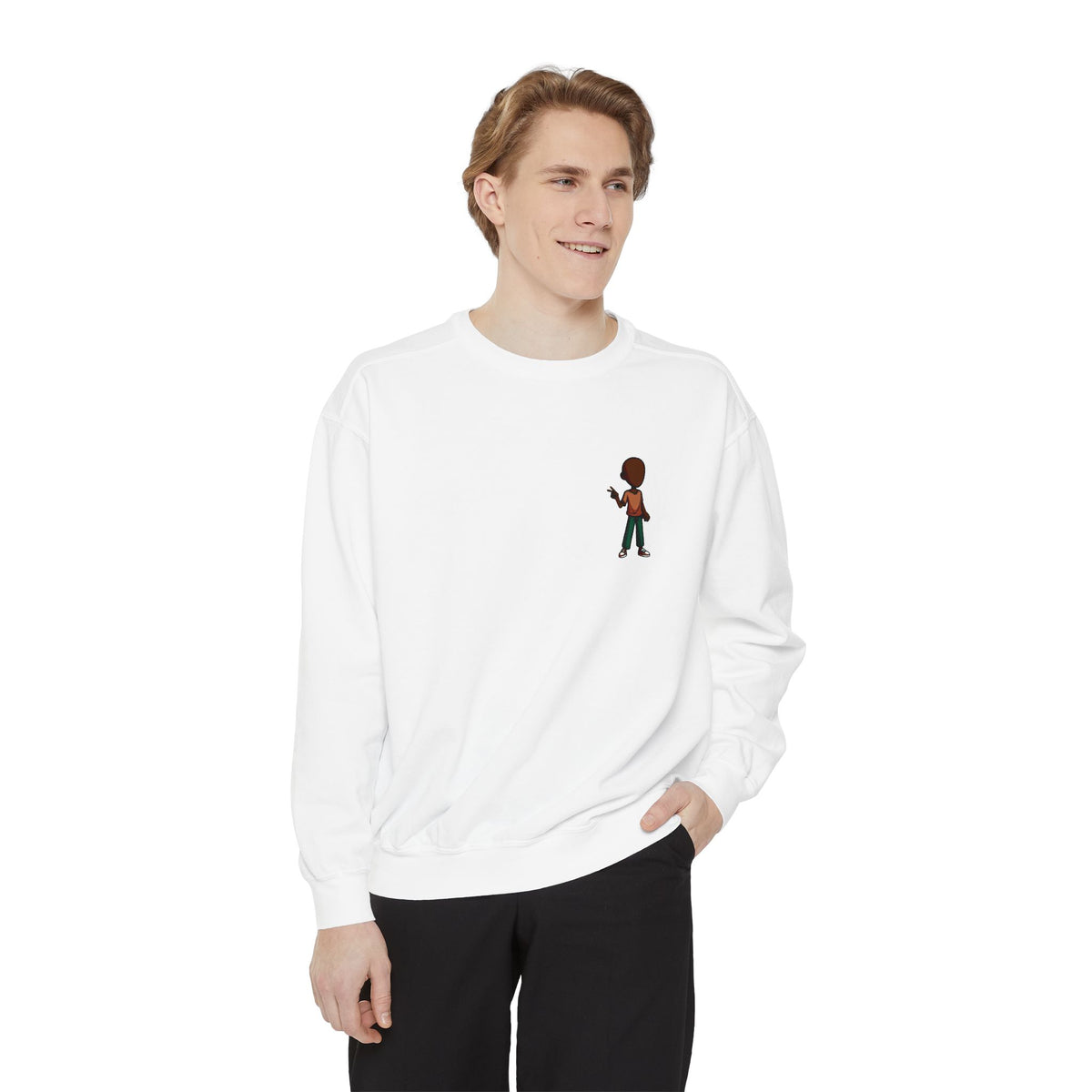 Retro Pixel Boy Graphic Sweatshirt