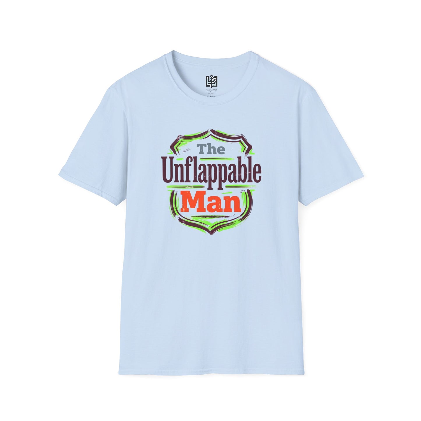 The Unflappable Man T-Shirt — Funny Retro Badge Graphic Tee