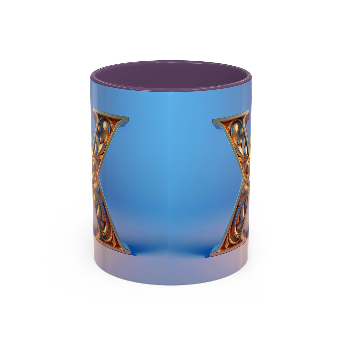 Elegant Monogram Accent Coffee Mug - Customizable X Design for Home & Gifts