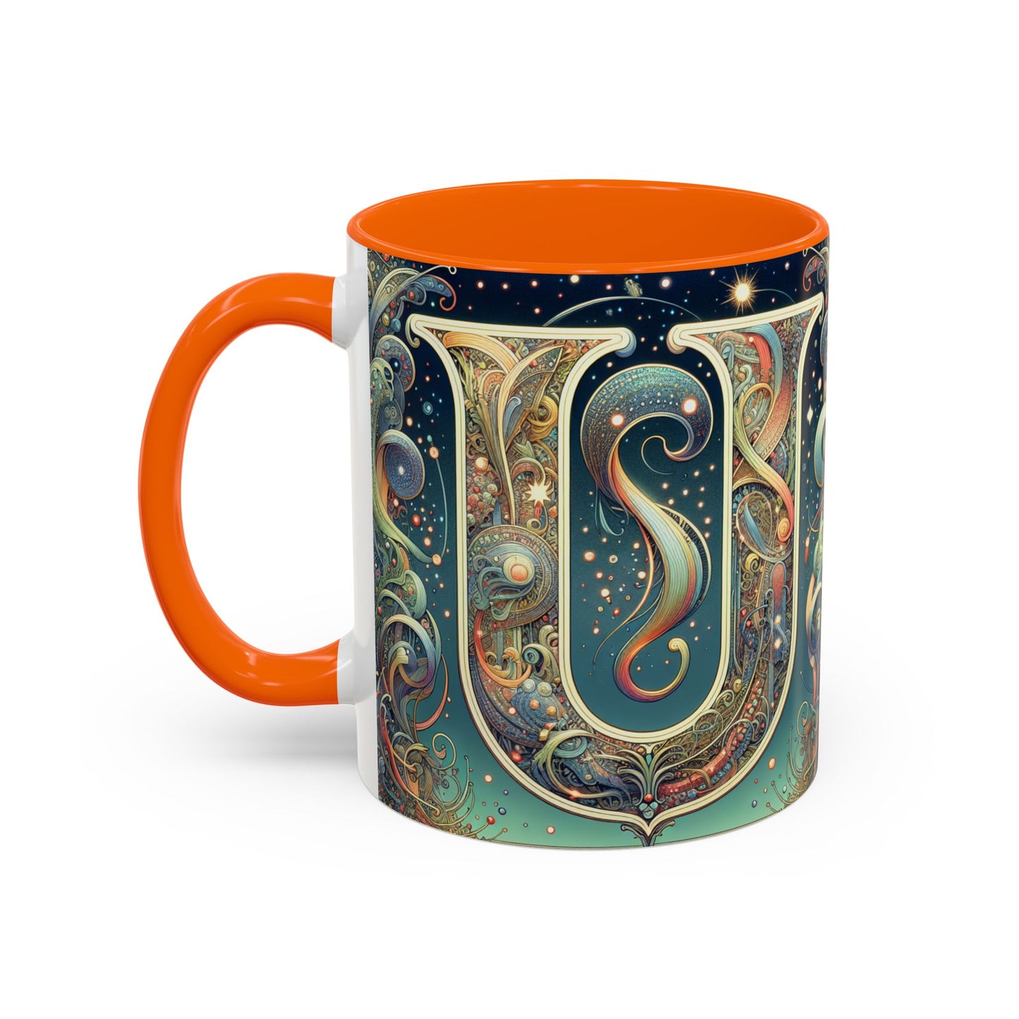 Cosmic Art Accent Coffee Mug - Unique Colorful Design for Coffee Lovers