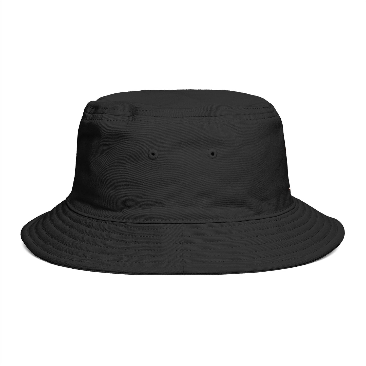 Bucket Hat — Minimal Brown Streetwear Hat with Back-Turn Character Graphic