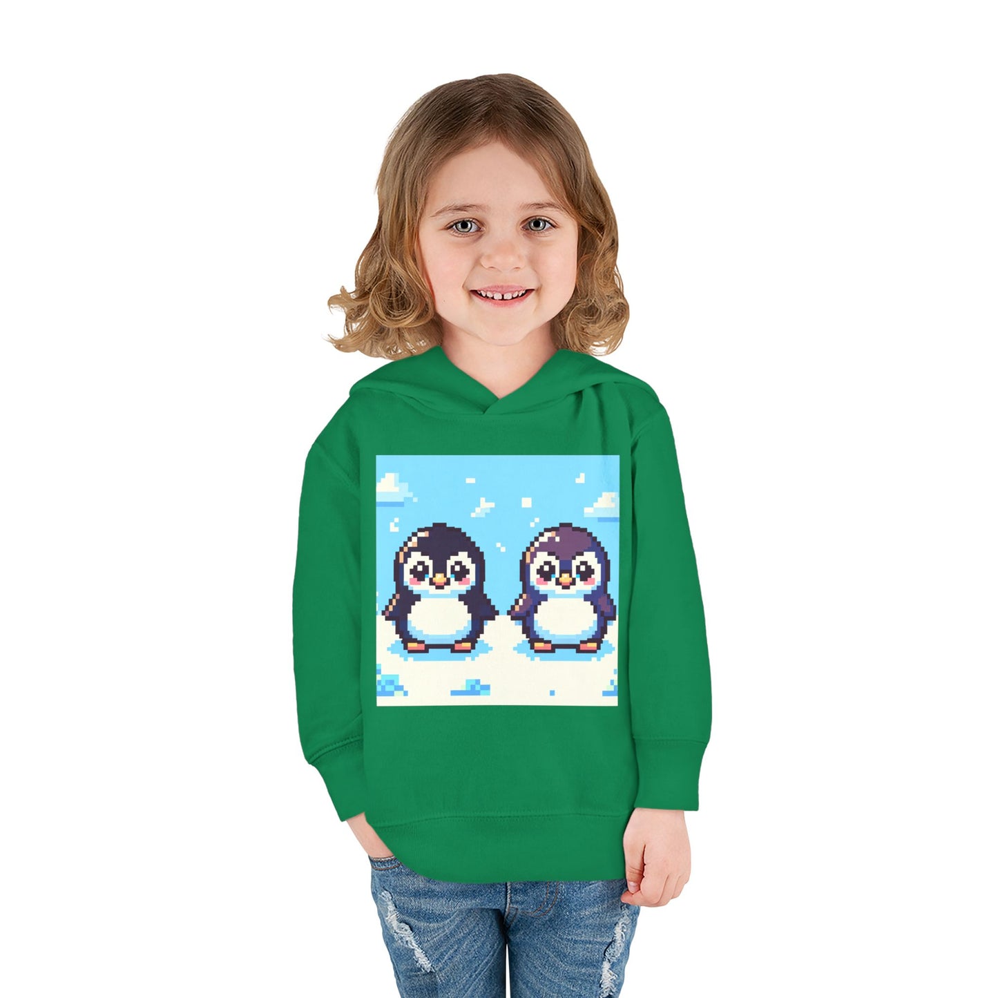 Cute Penguin Toddler Pullover Fleece Hoodie - Perfect for Winter Playtime